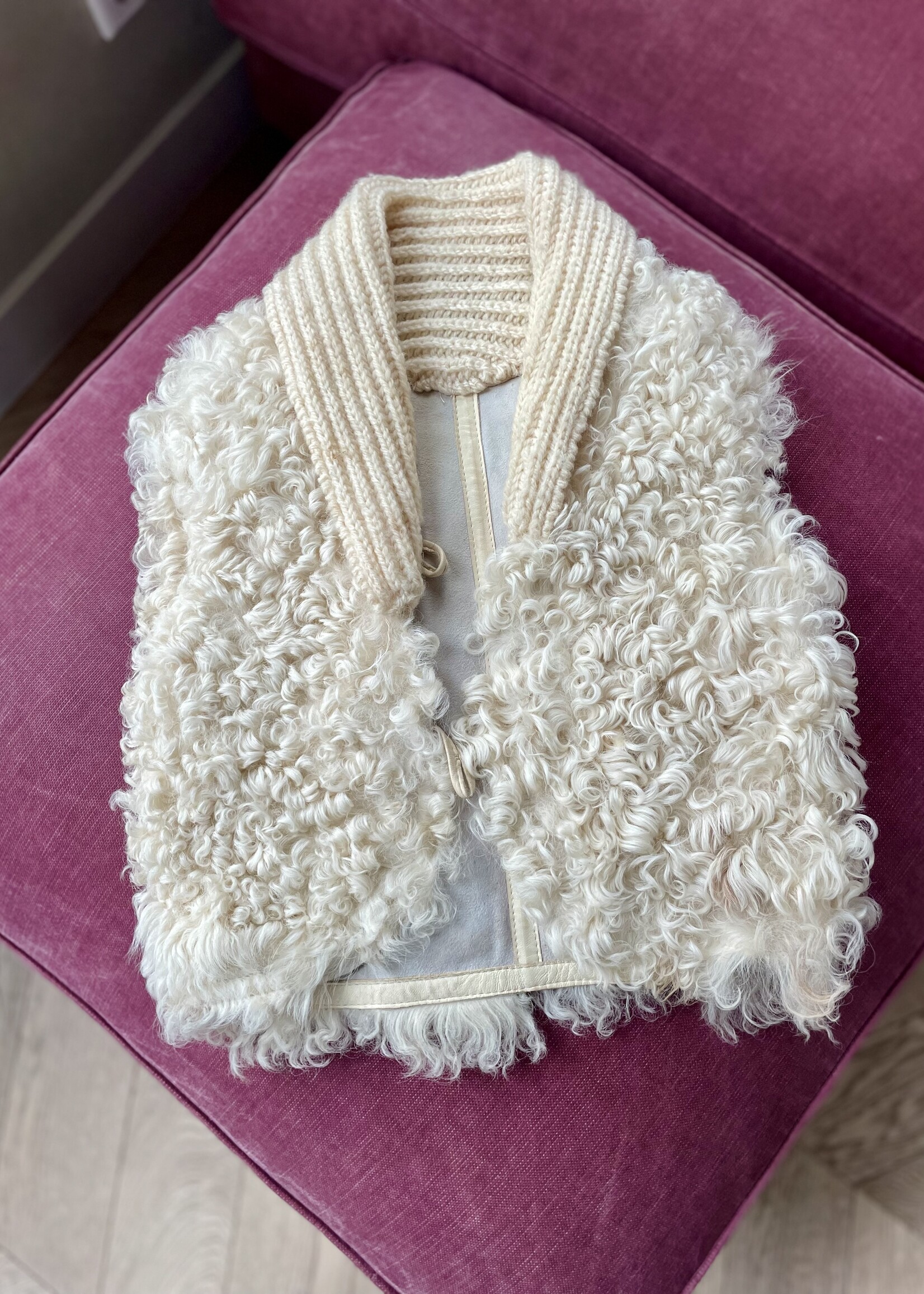 Vintage Fuzzy Sherpa Waistcoat 4-6y