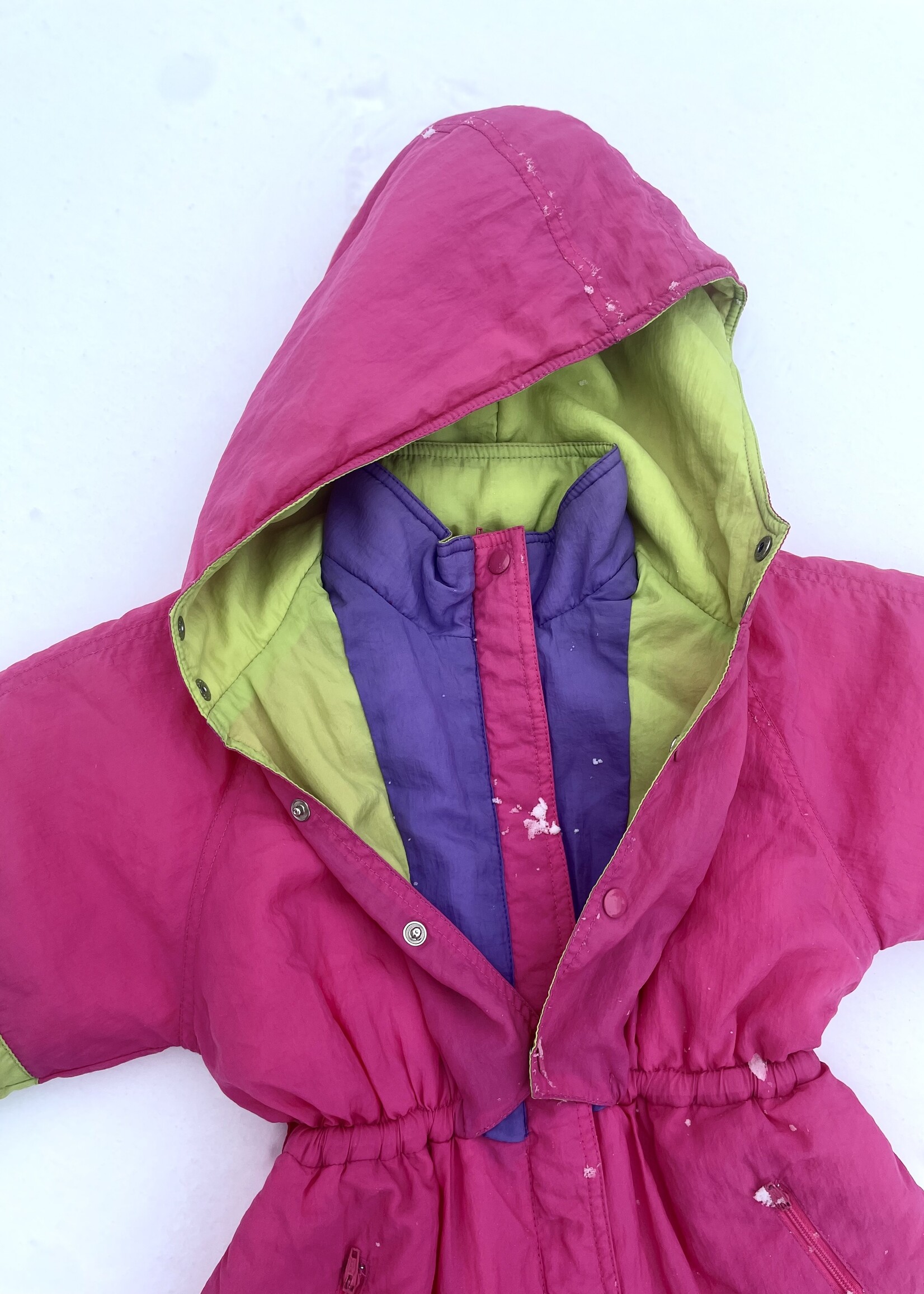 Vintage Pink FUN Snow Winter Suit 4-5y