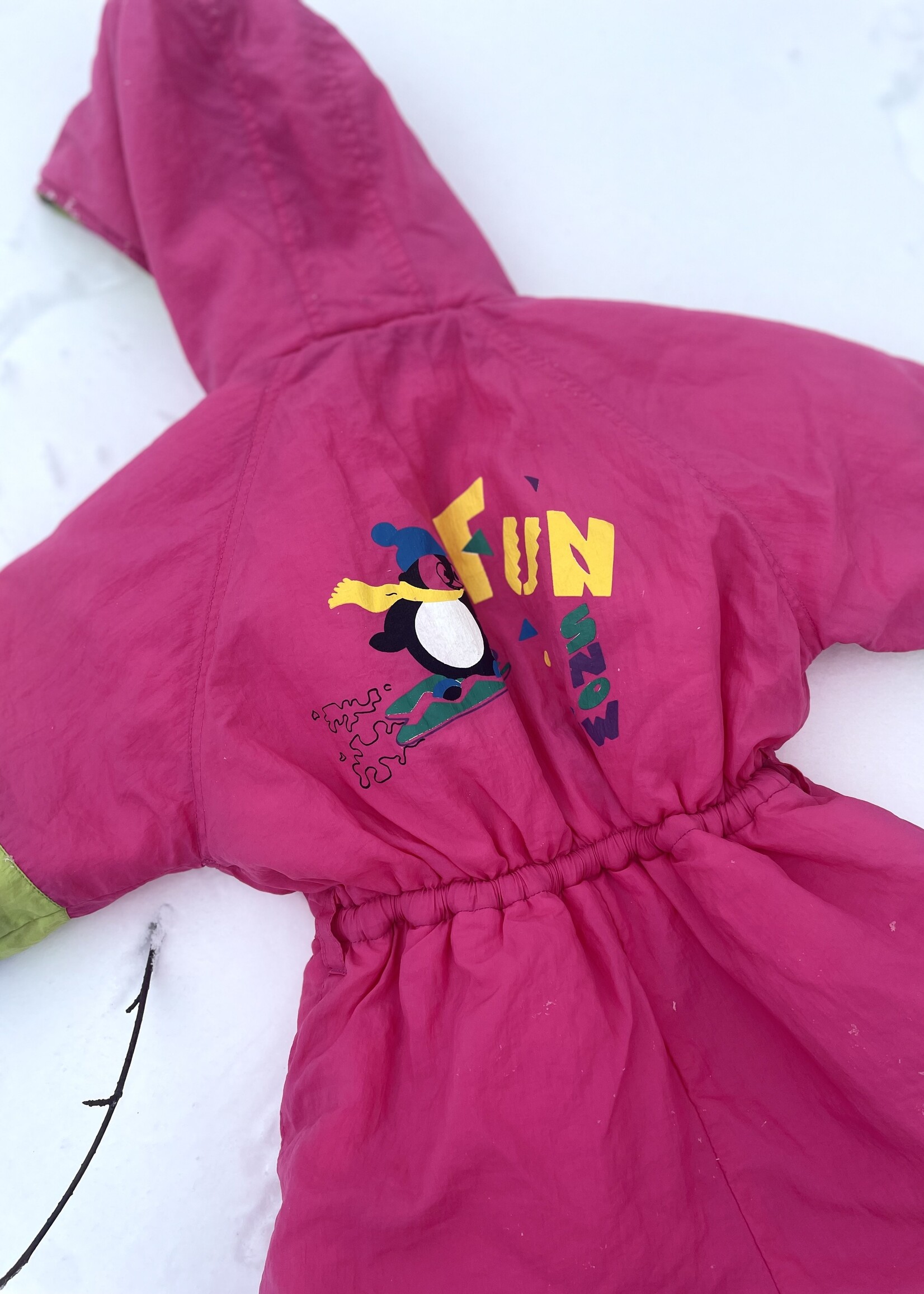 Vintage Pink FUN Snow Winter Suit 4-5y