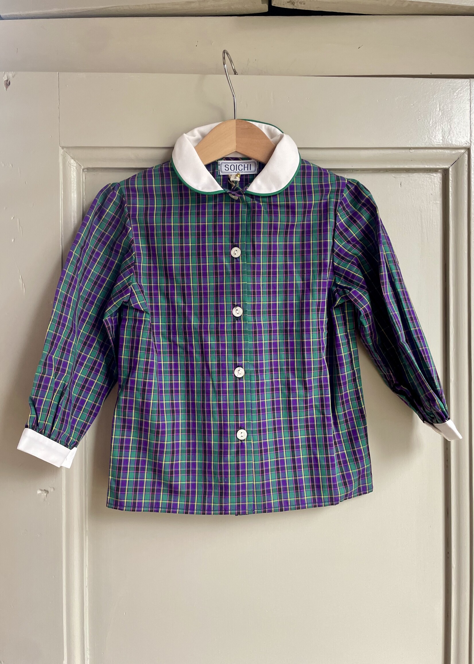 Vintage Tartan Blouse 2-3y