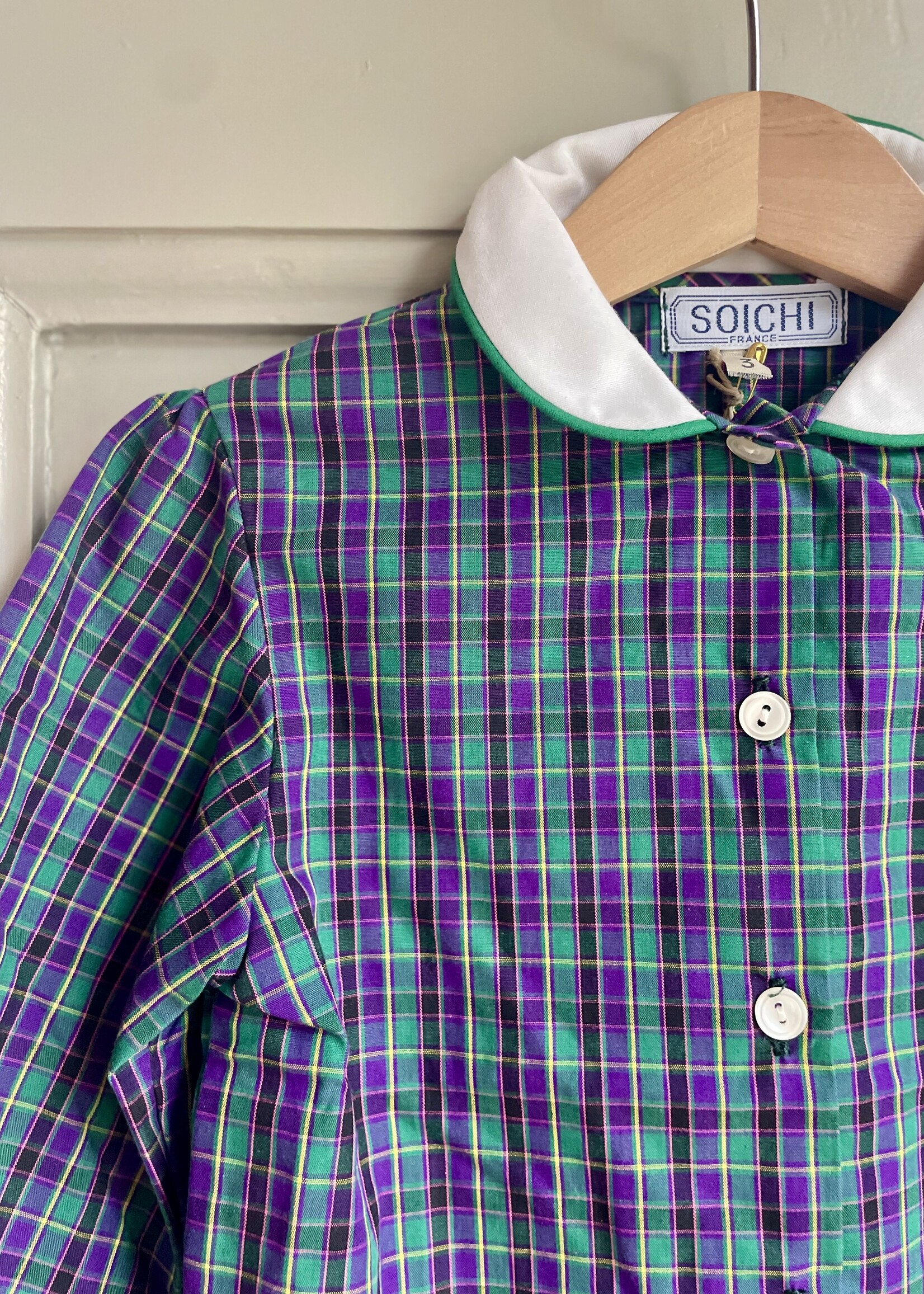 Vintage Tartan Blouse 2-3y