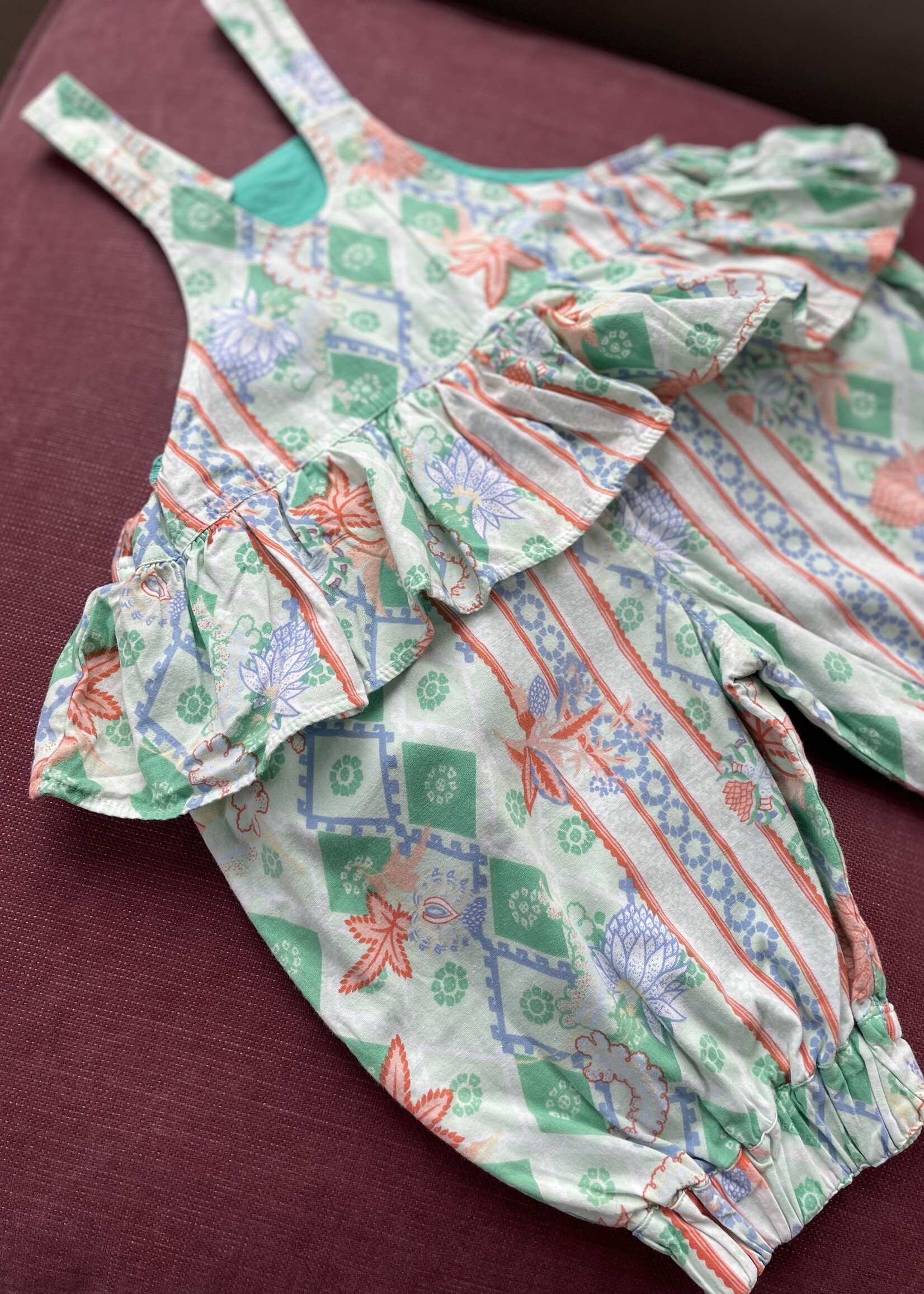 Kid Cool Frilly Puffy Playsuit 2-3y