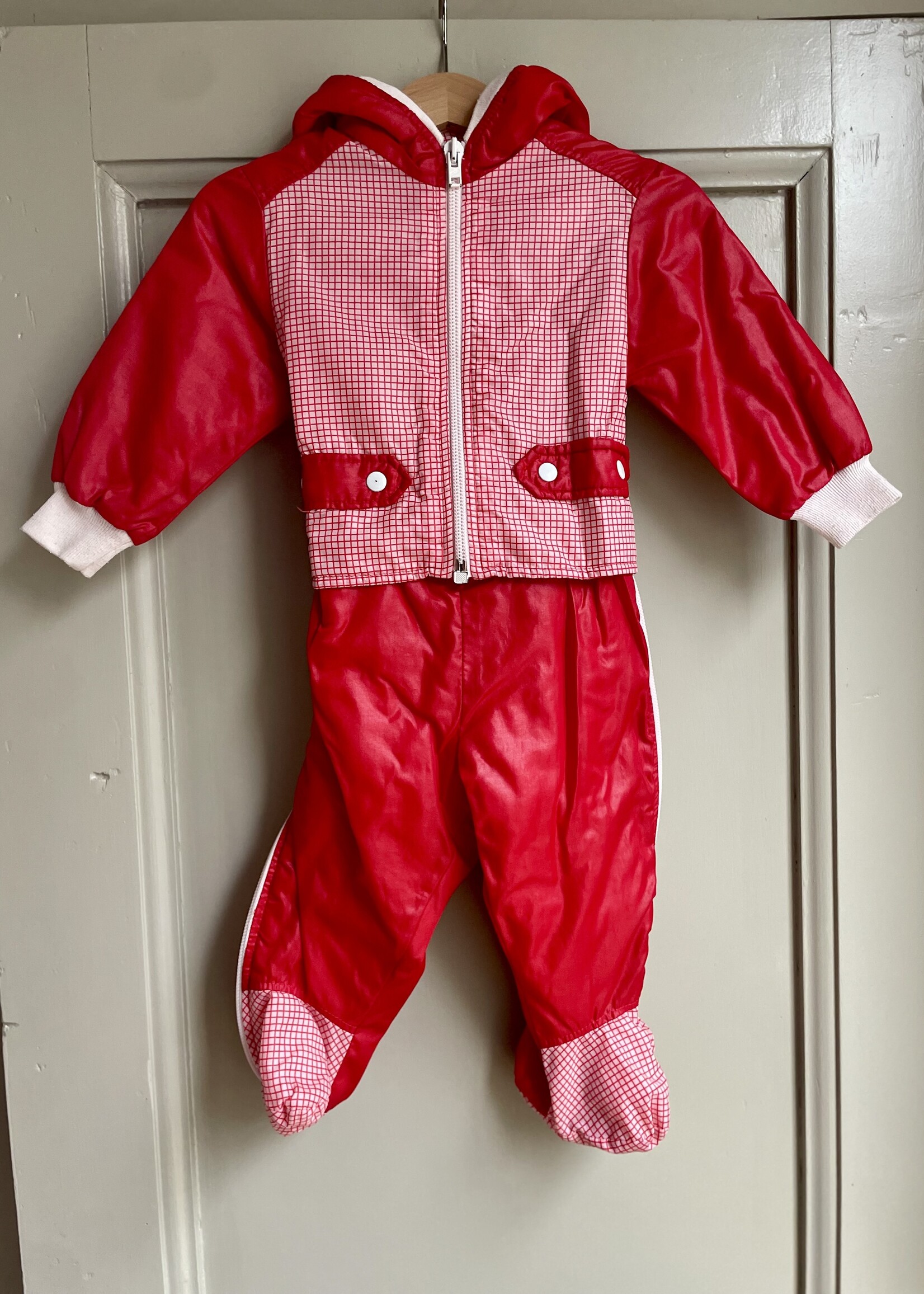 Vintage Red Winter Suit 9-12m
