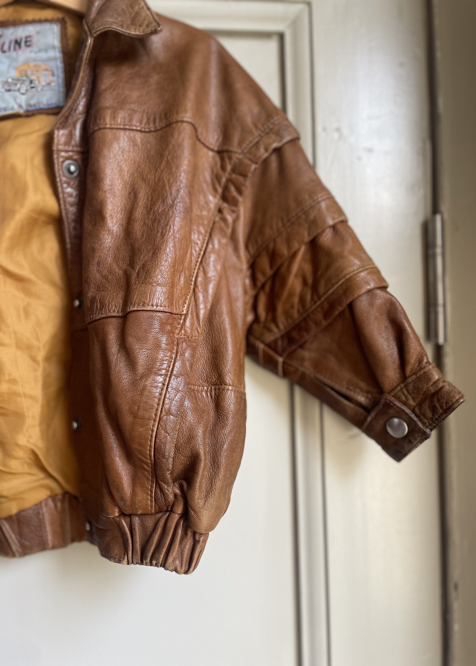 Vintage Chestnut Leather Jacket 4y