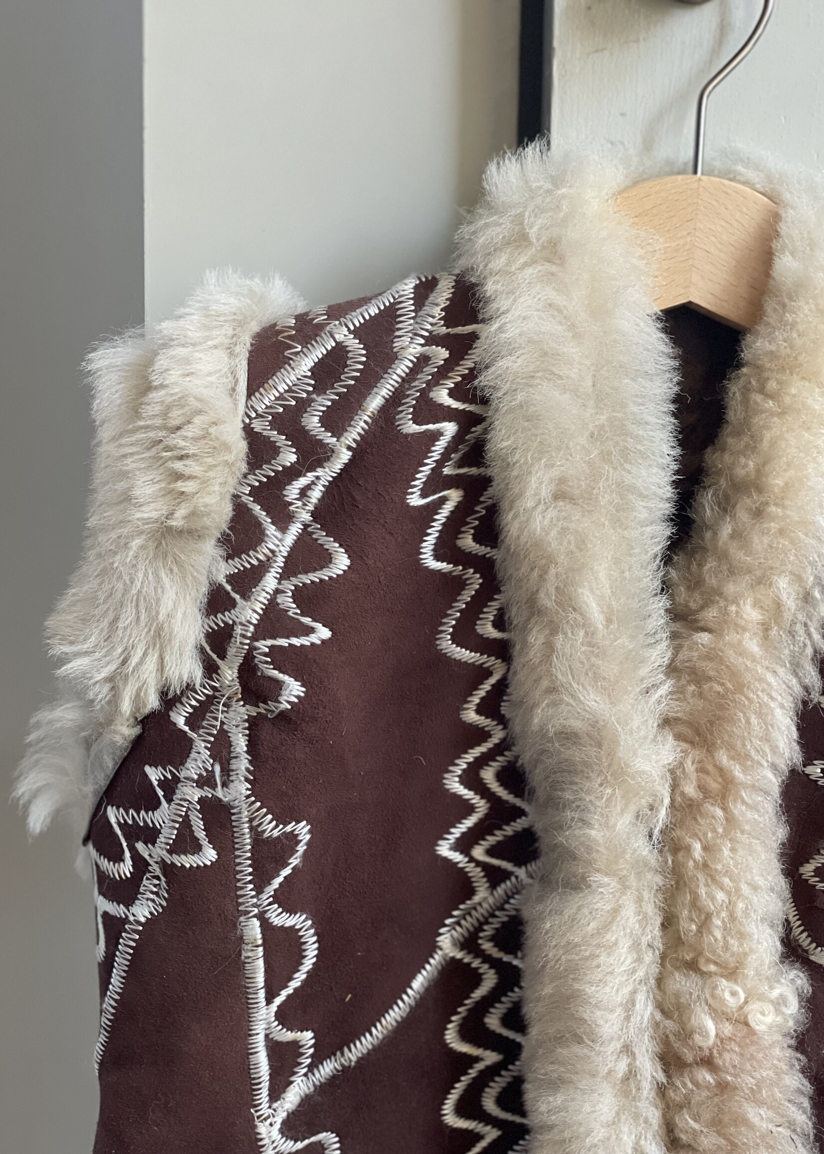 Handmade Suede Sheepskin Waistcoat 4y