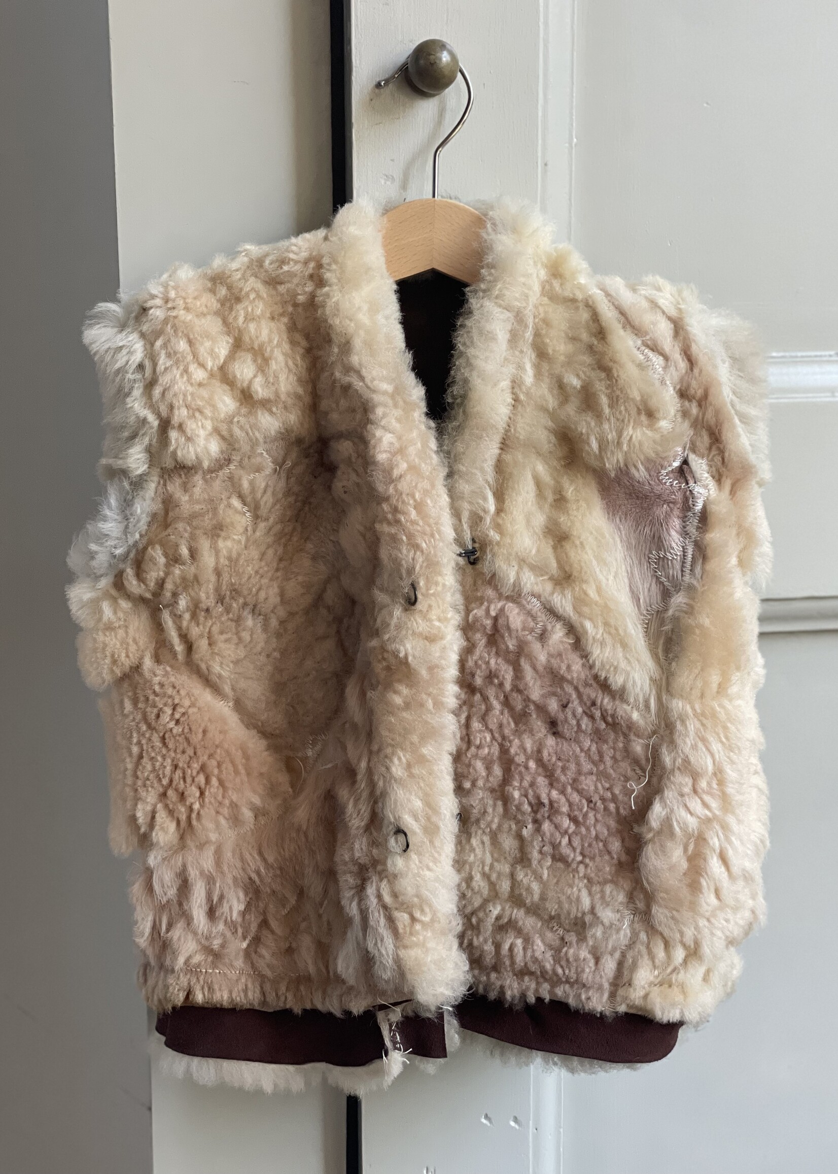 Handmade Suede Sheepskin Waistcoat 4y