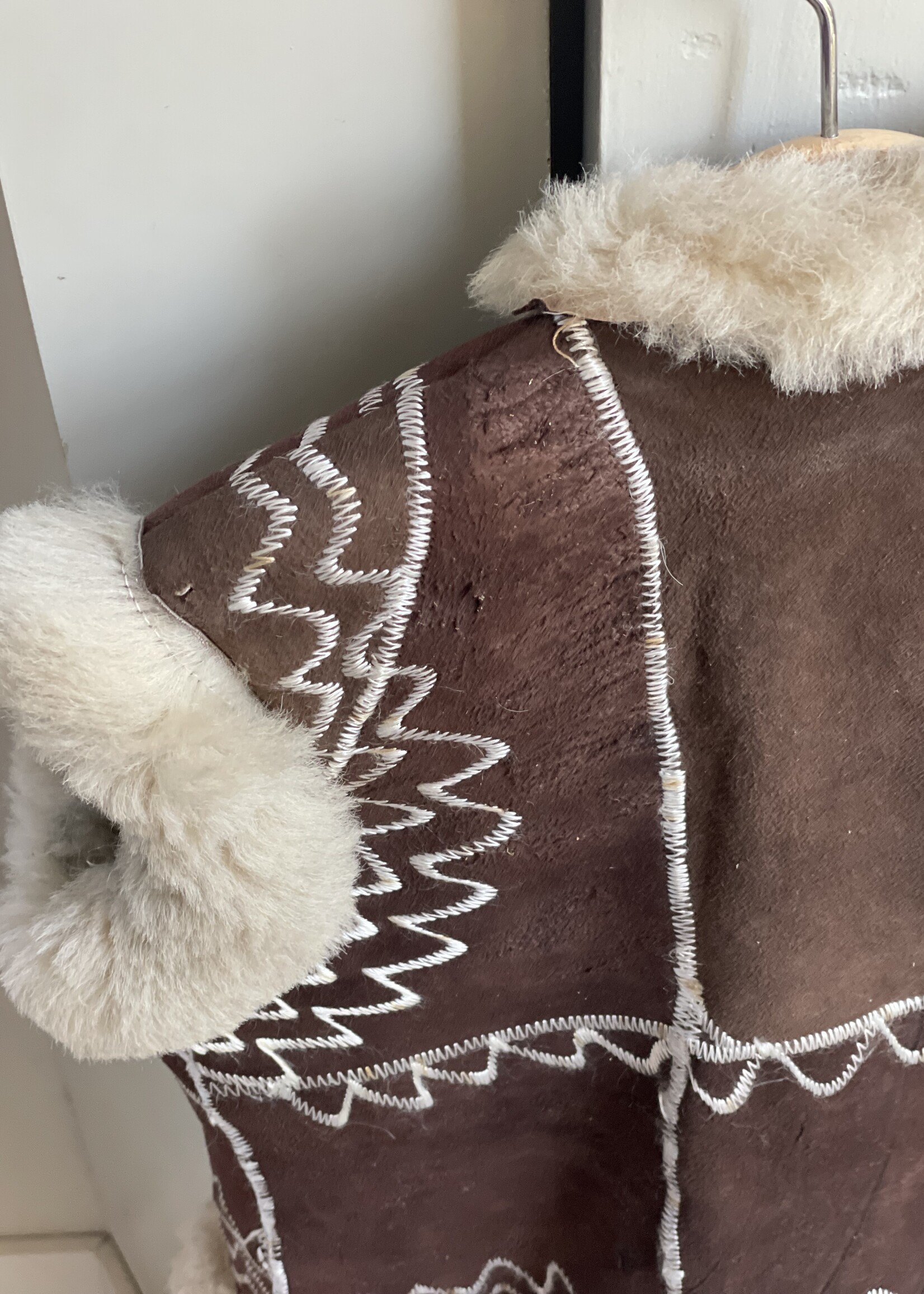 Handmade Suede Sheepskin Waistcoat 4y