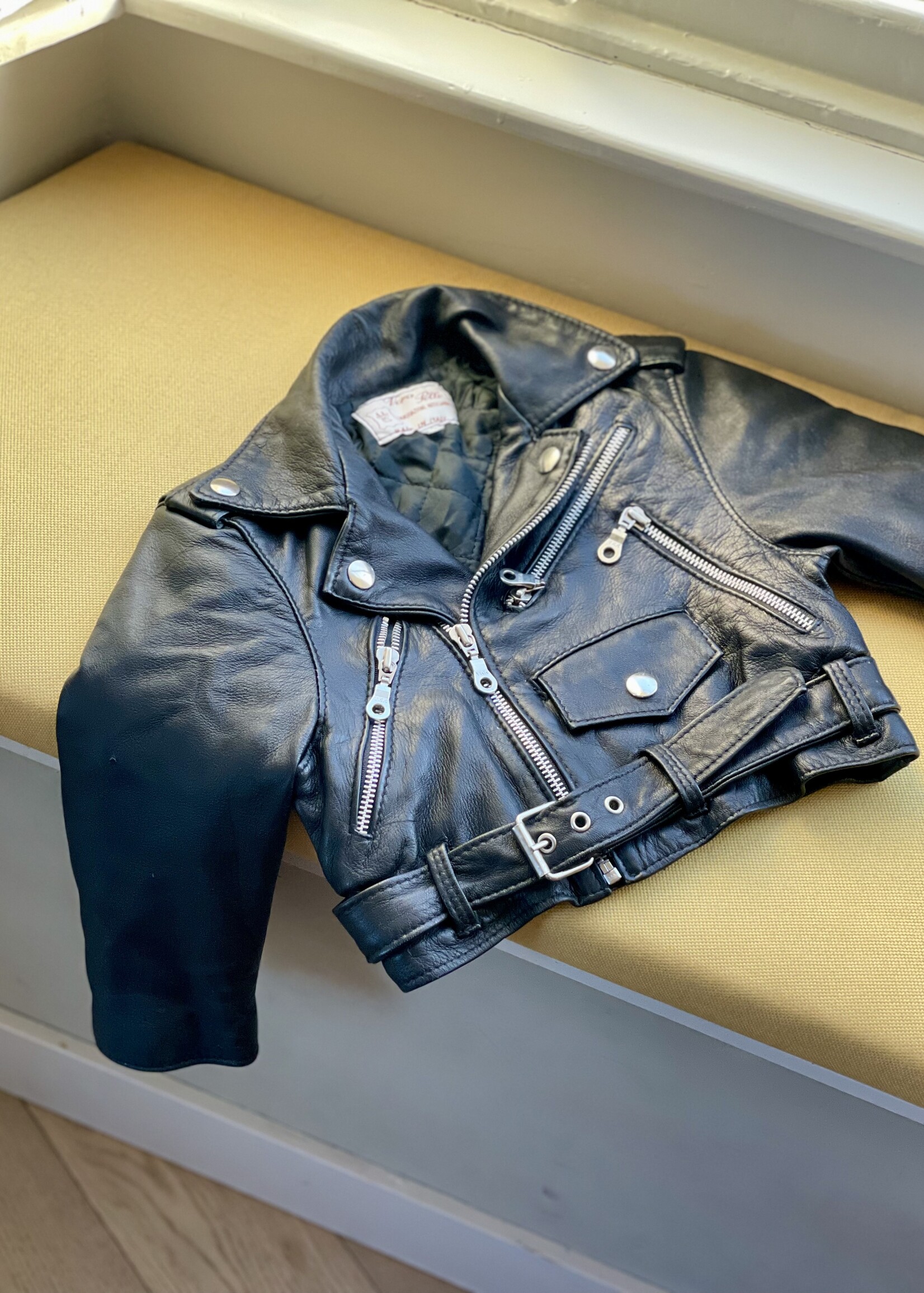 Vintage Leather Biker Jacket 18-24m