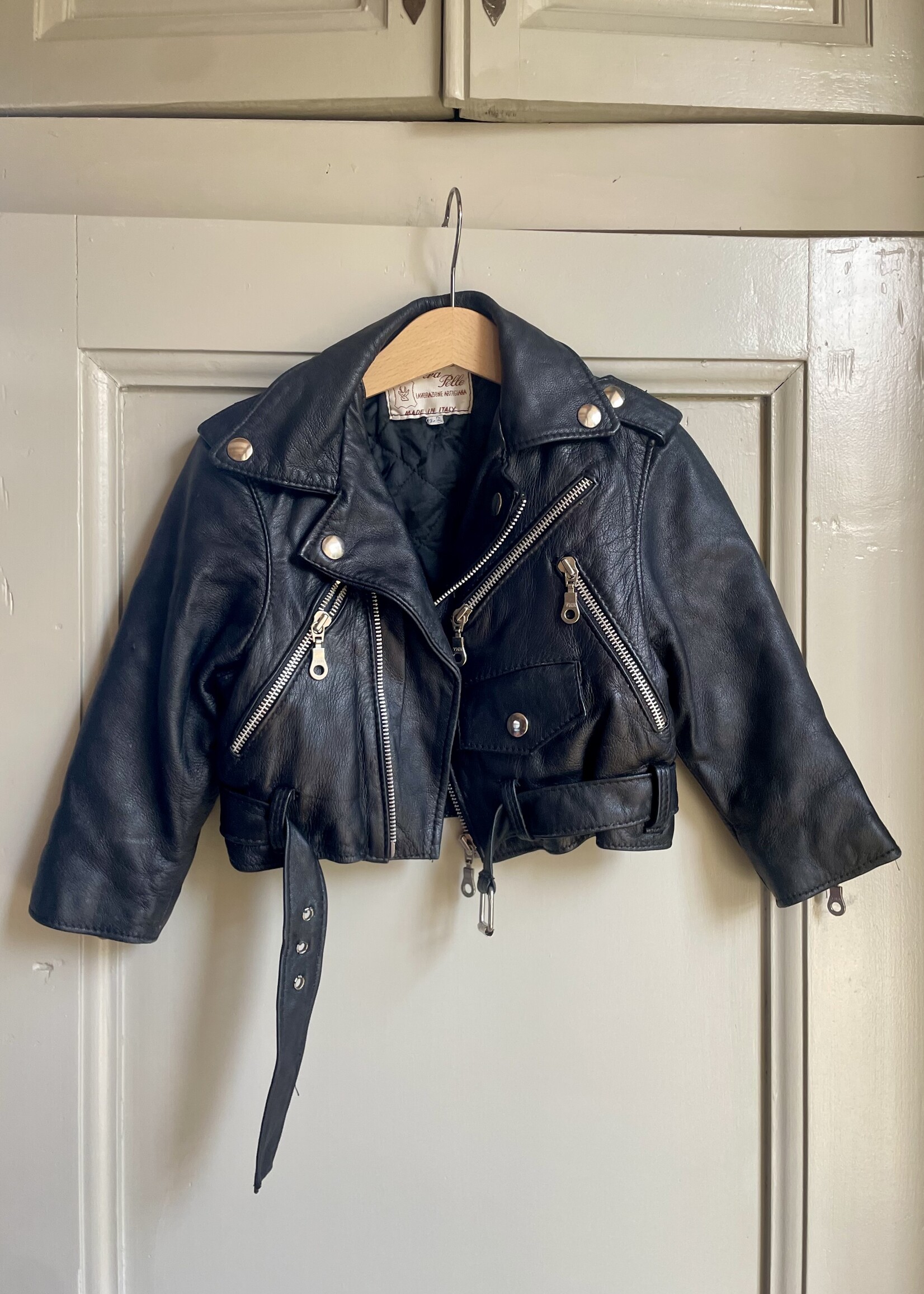Vintage Leather Biker Jacket 18-24m