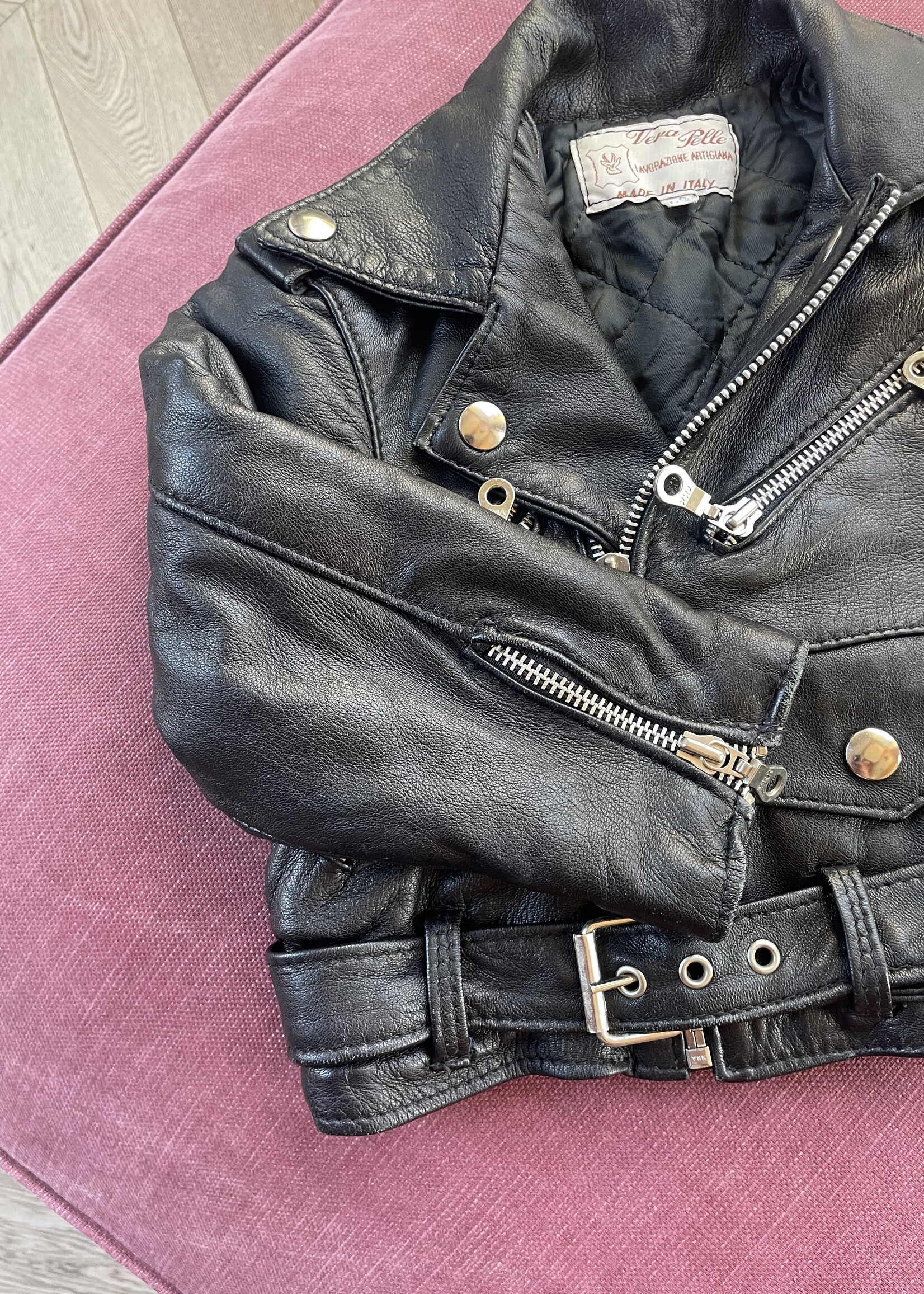 Vintage Leather Biker Jacket 18-24m