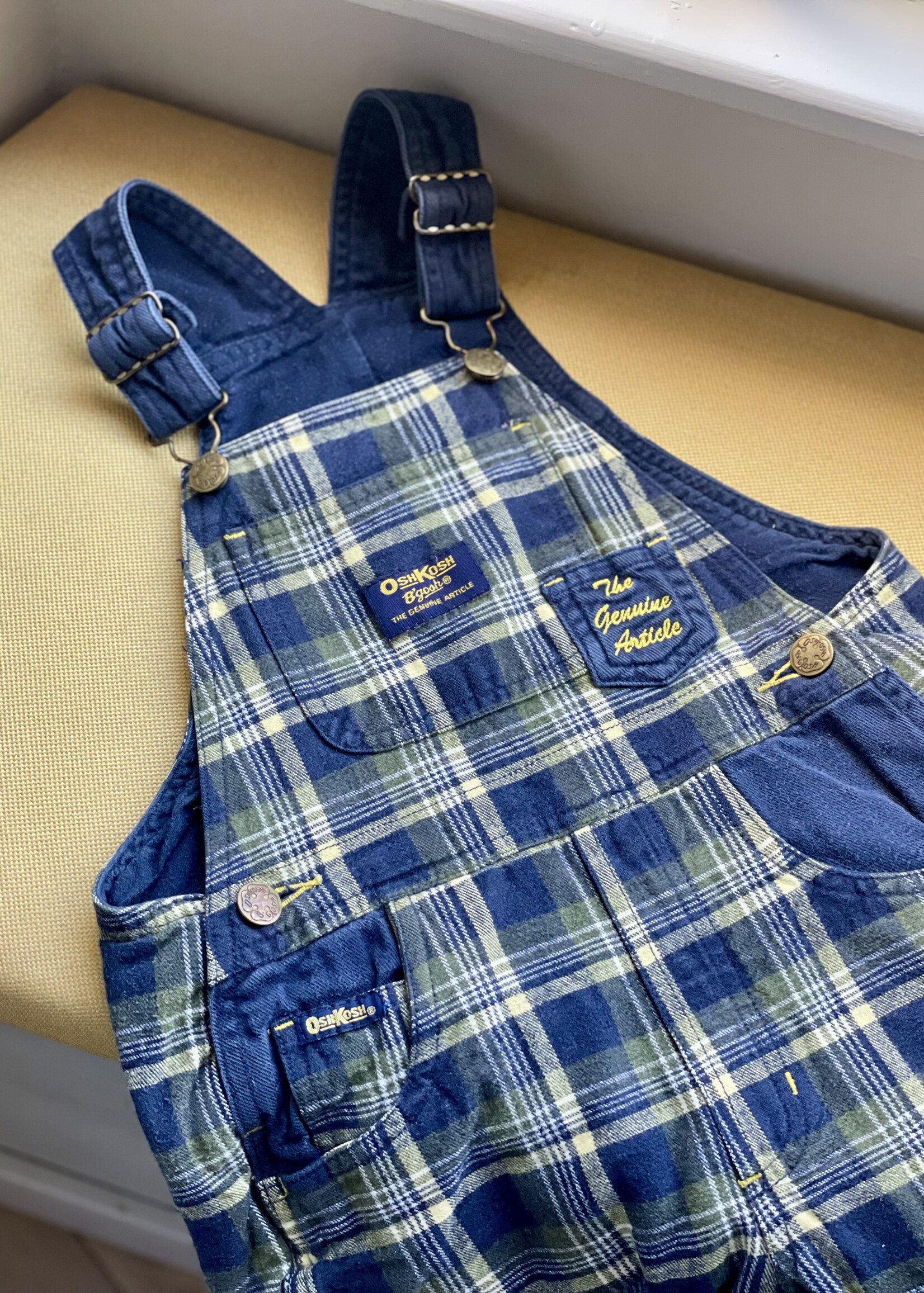 OshKosh Tartan Lined Dungarees 3y