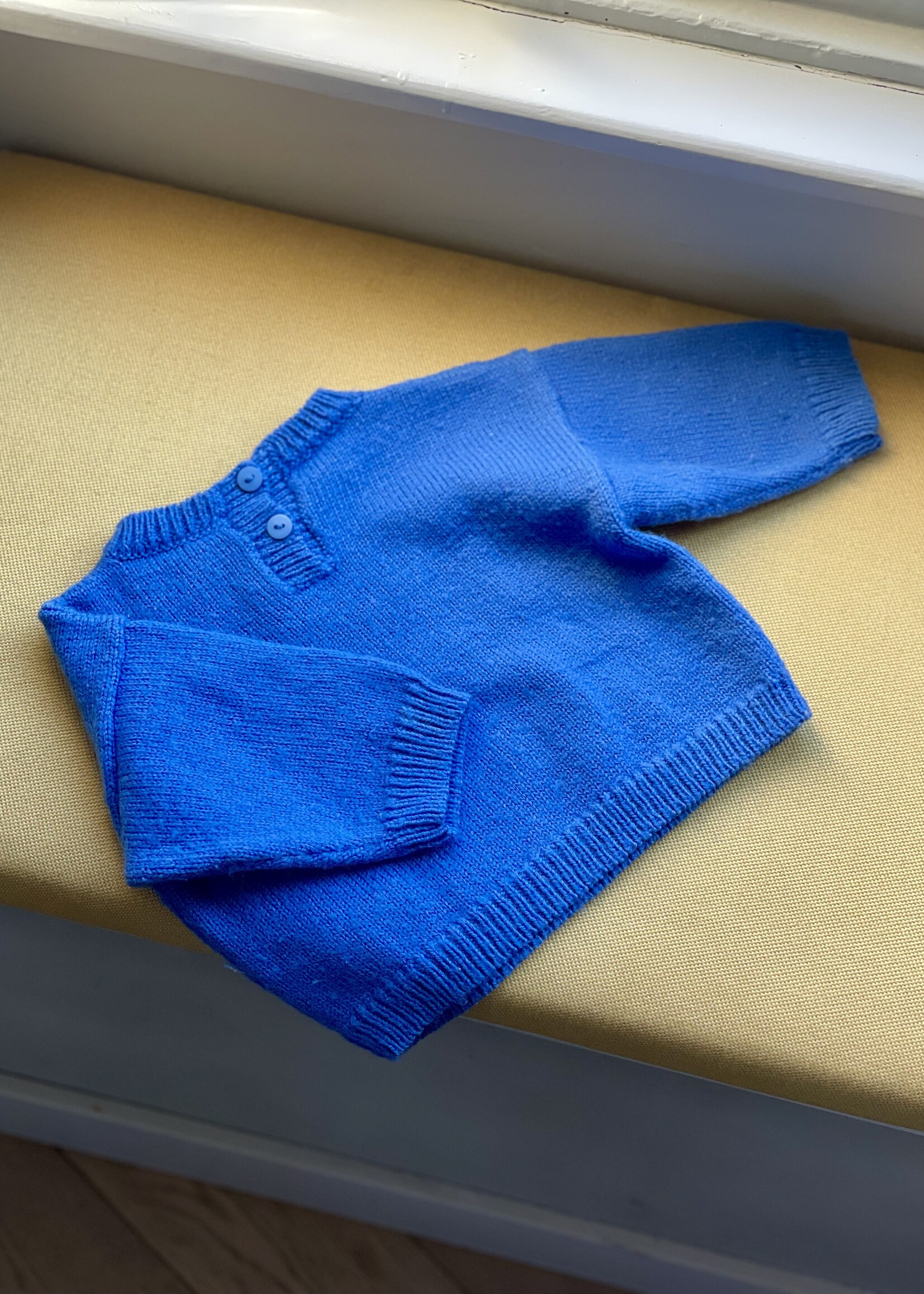 Handmade Blue Wool Bambi Sweater 6m