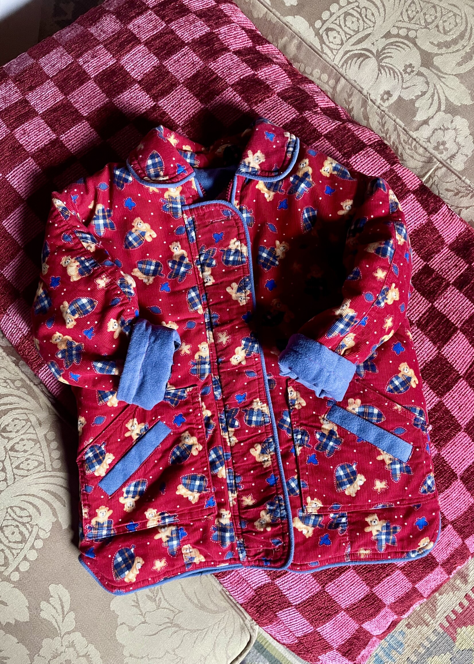 Vintage Red Velvet Bear Jacket 4y