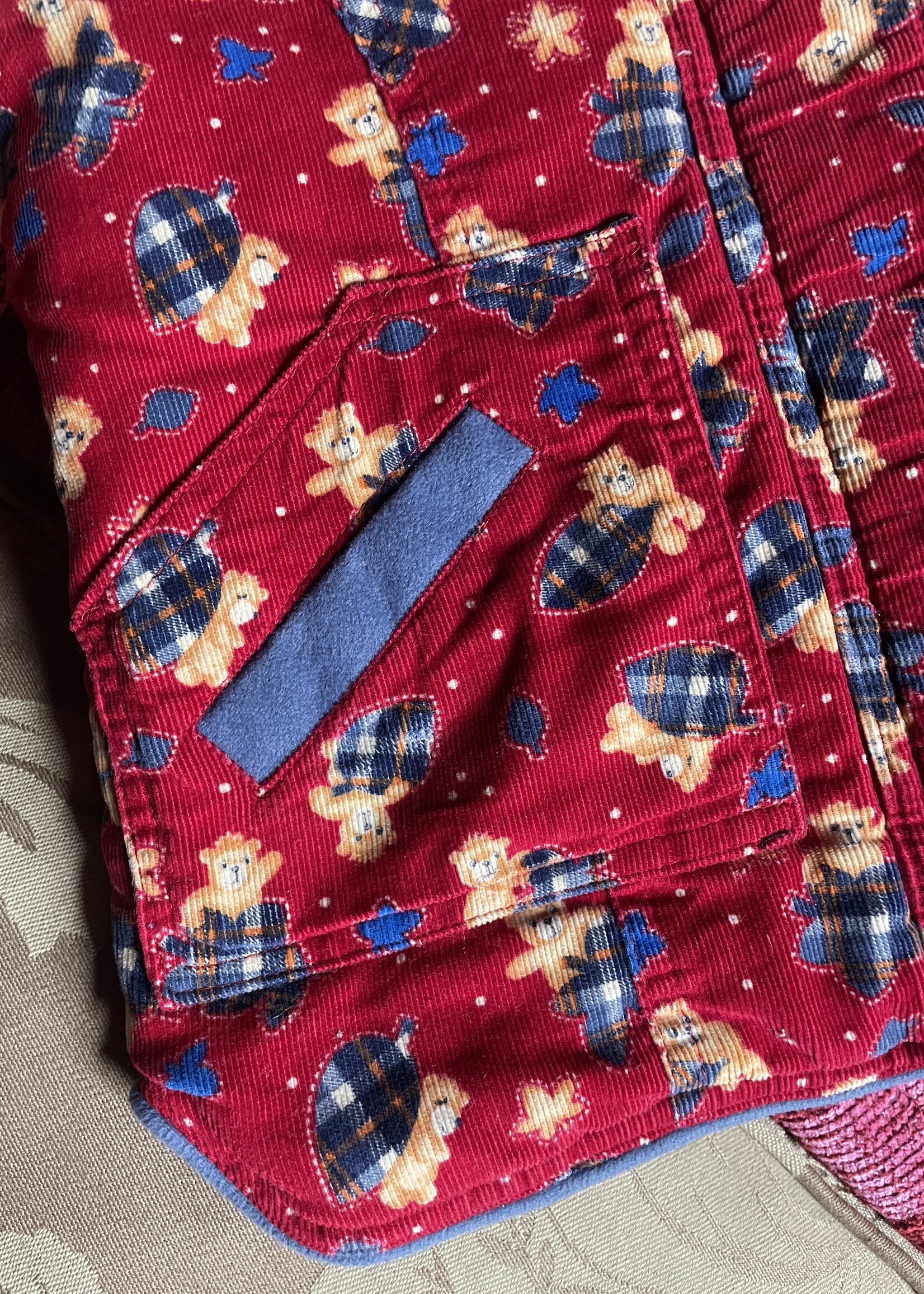 Vintage Red Velvet Bear Jacket 4y