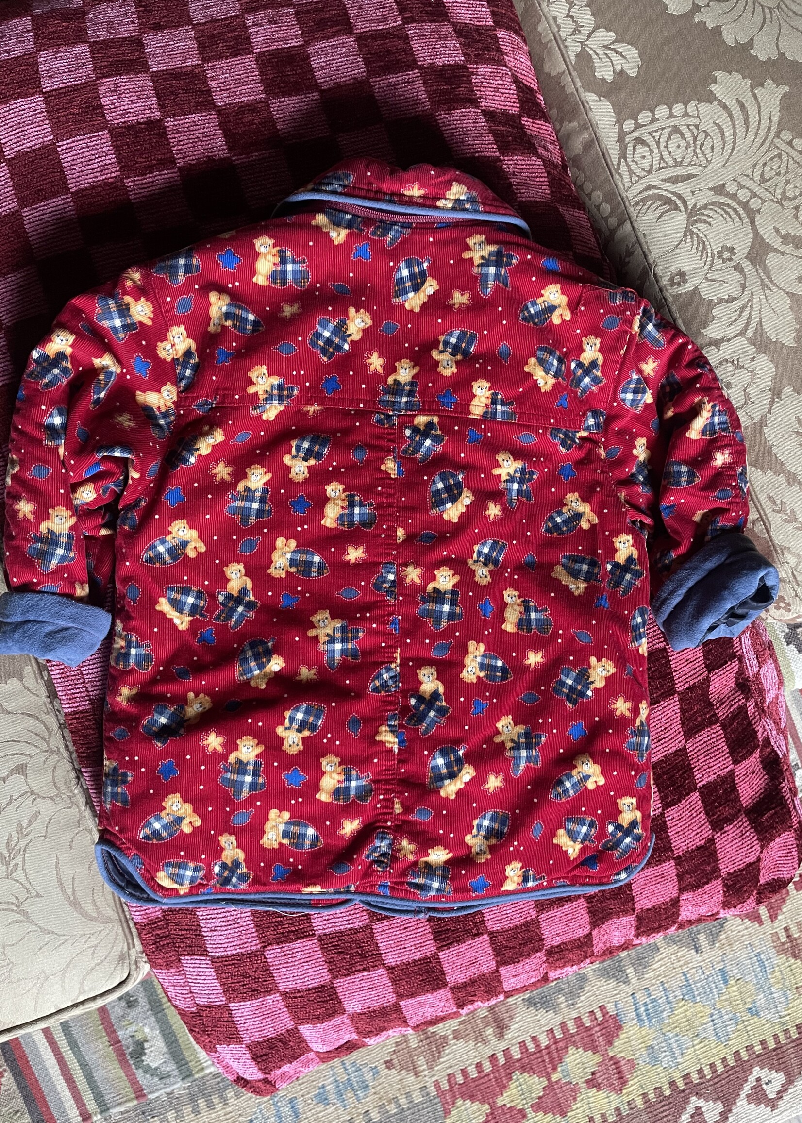 Vintage Red Velvet Bear Jacket 4y