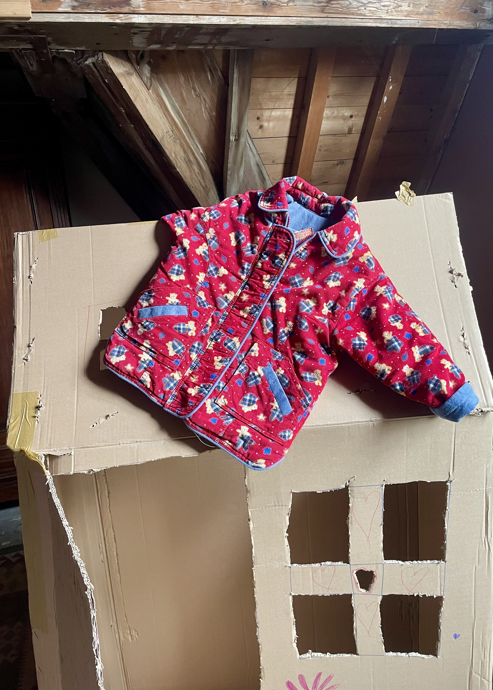 Vintage Red Velvet Bear Jacket 4y