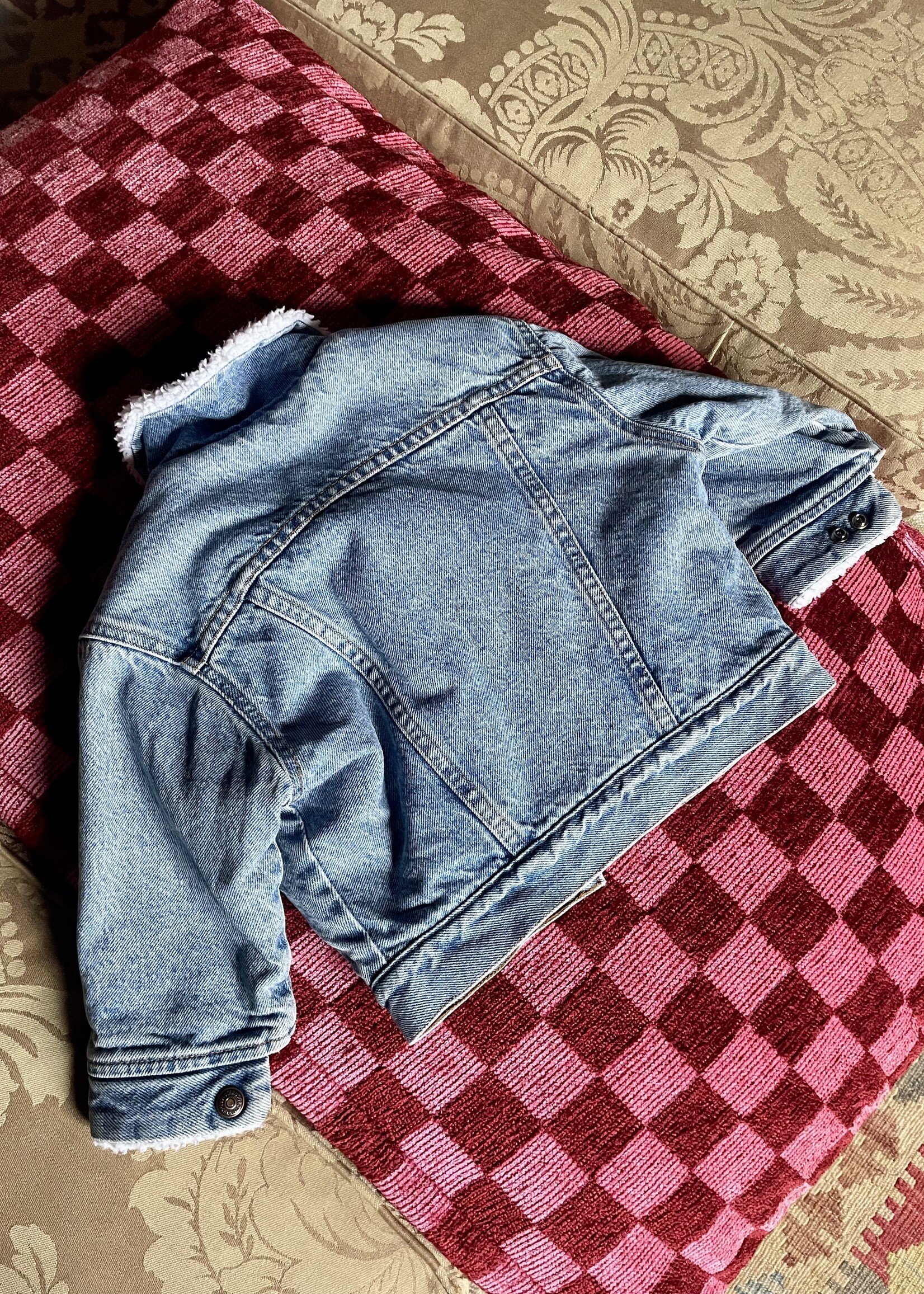 Levi's White Tab Denim Sherpa Jacket 18-24m