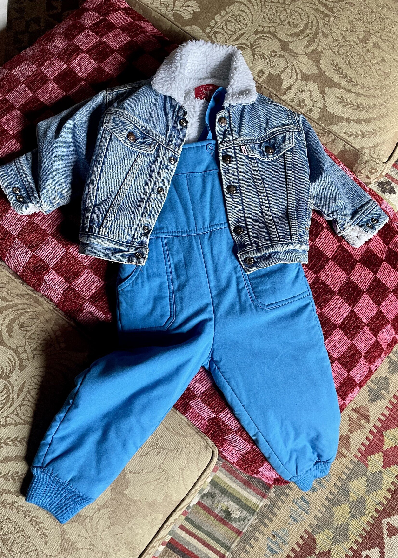 Levi's White Tab Denim Sherpa Jacket 18-24m