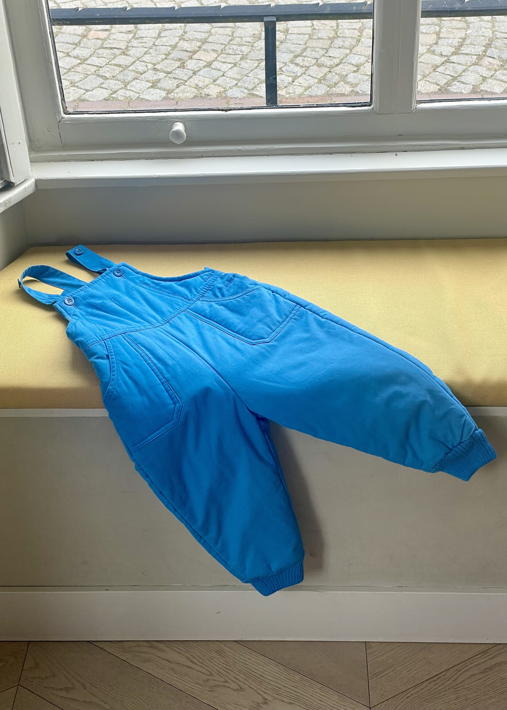Vintage Blue padded Winter Suit/Dungarees 18-24m