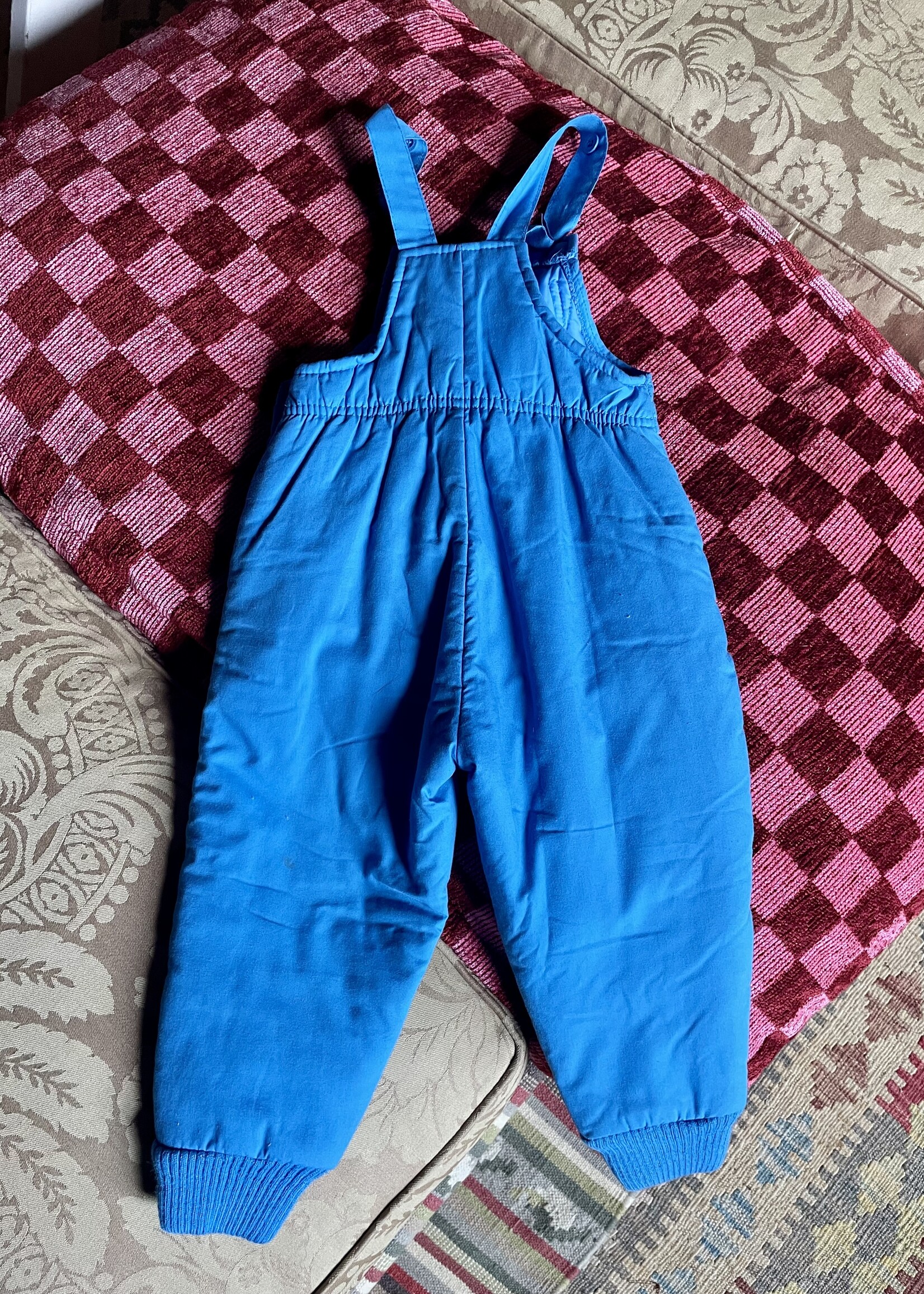 Vintage Blue padded Winter Suit/Dungarees 18-24m