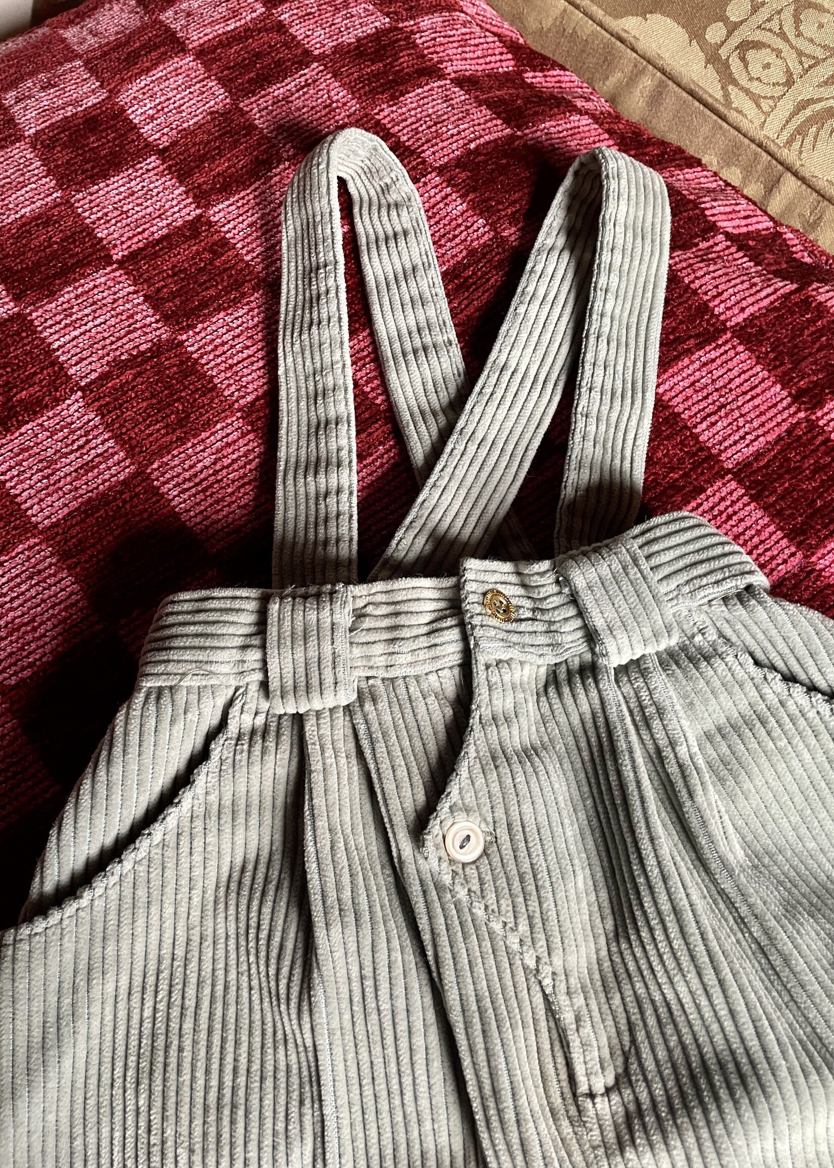 Vintage Sage Gray/Green Velvet Pants 9m