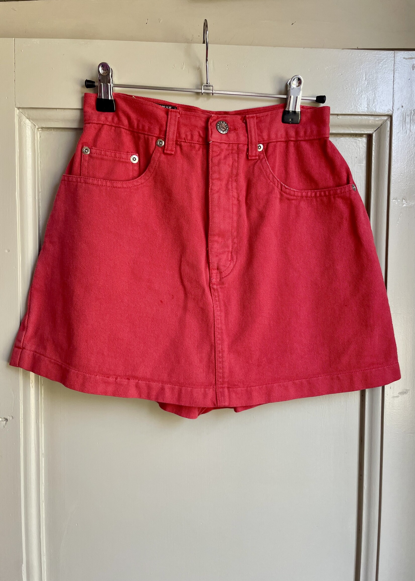 Vintage Red Denim Skort 10y