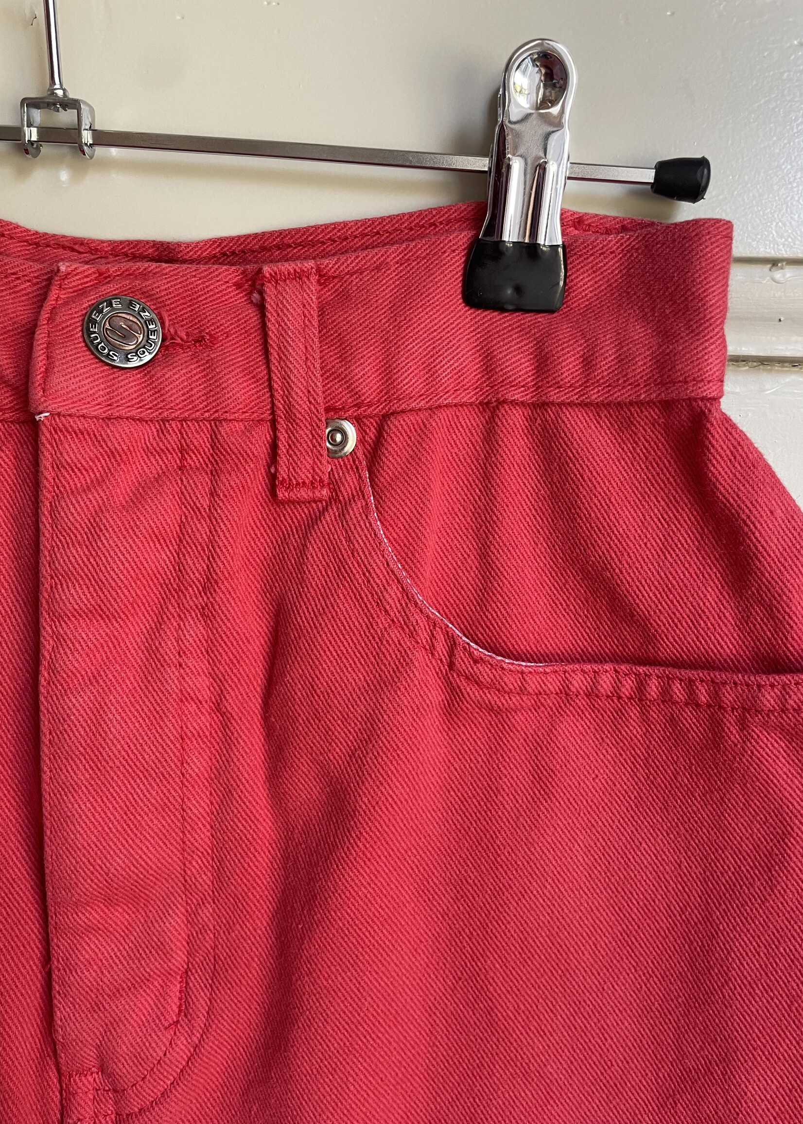 Vintage Red Denim Skort 10y