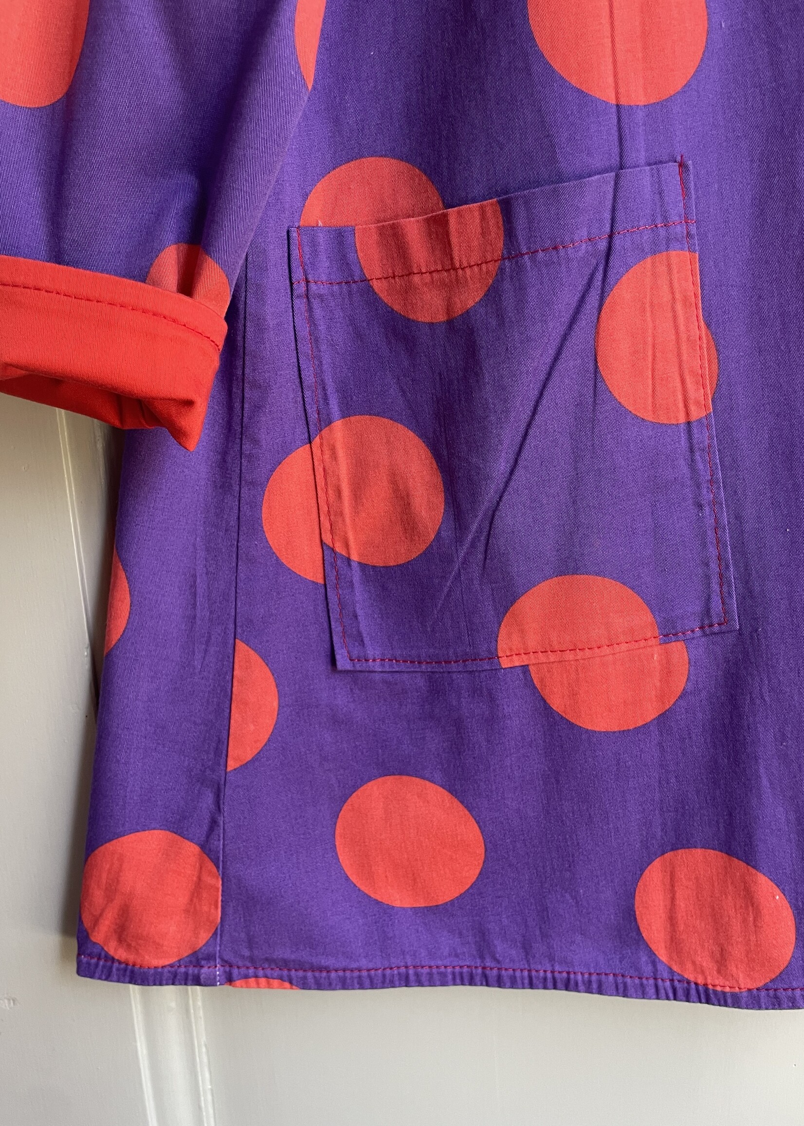 Vintage Reversible Polka Dot Trench Coat 8y