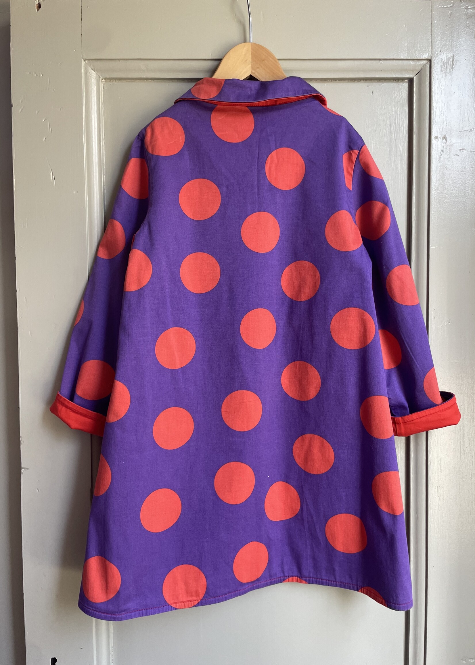 Vintage Reversible Polka Dot Trench Coat 8y