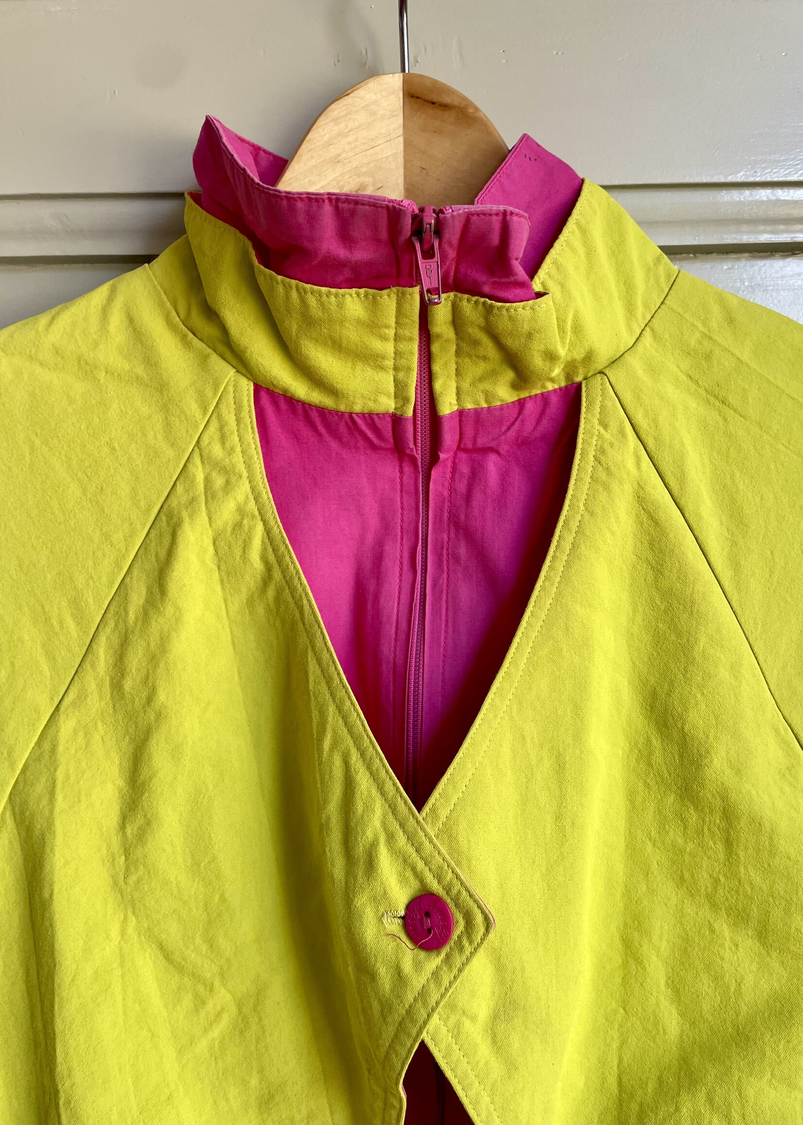K'neeltje Pink Yellow/Green Summer Jacket 8y