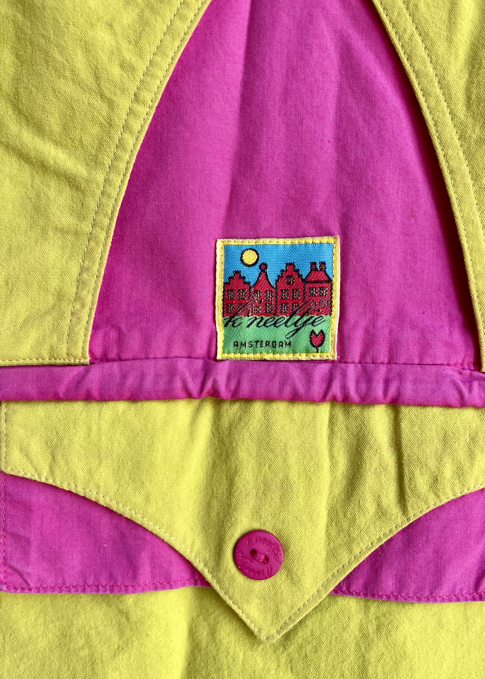 K'neeltje Pink Yellow/Green Summer Jacket 8y