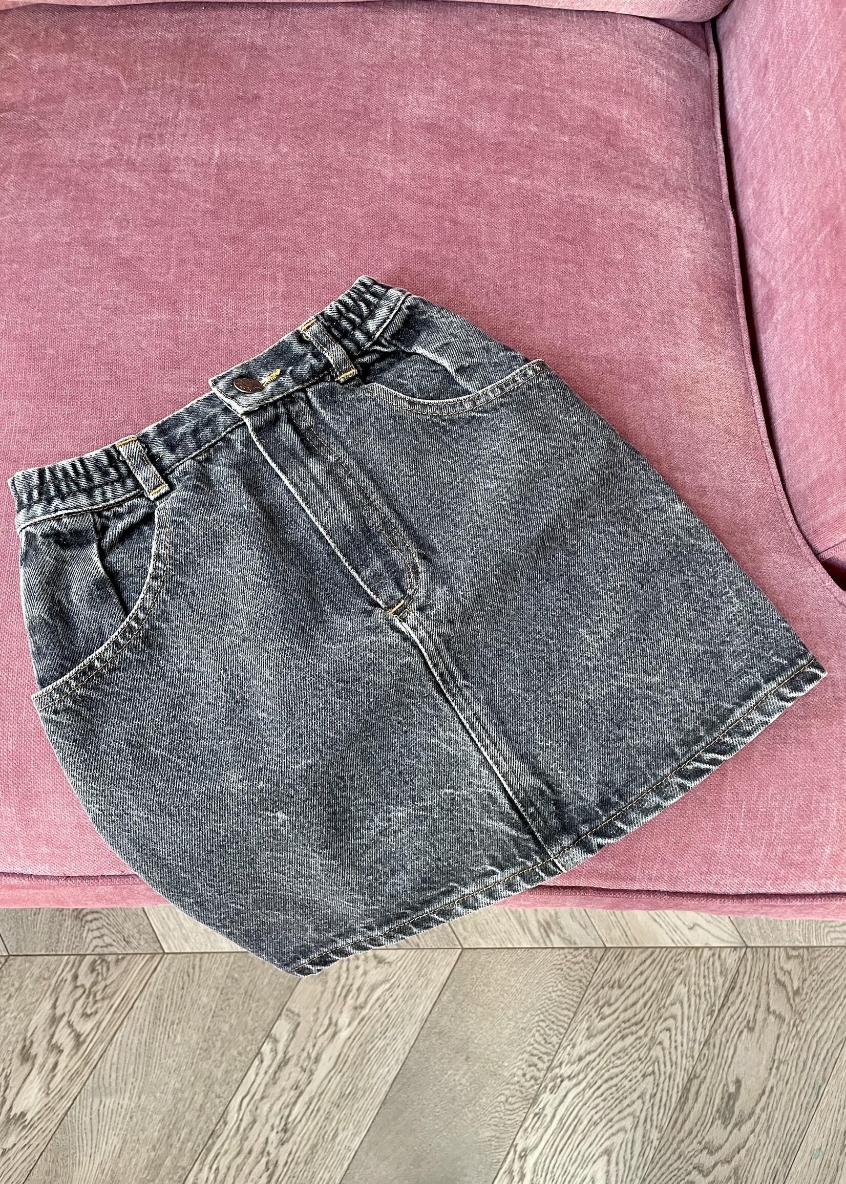 Vintage Black Denim Skirt 6y