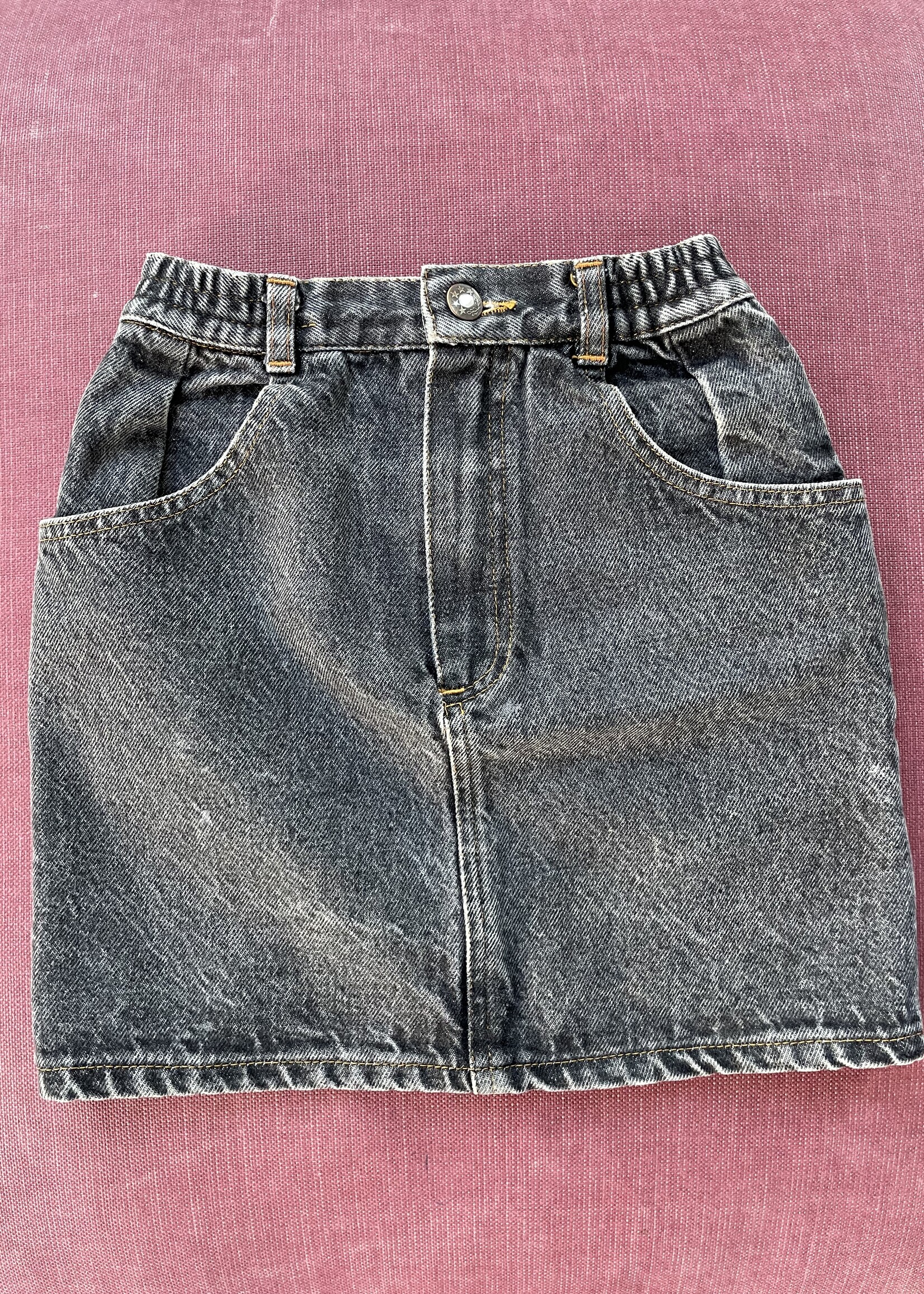 Vintage Black Denim Skirt 6y
