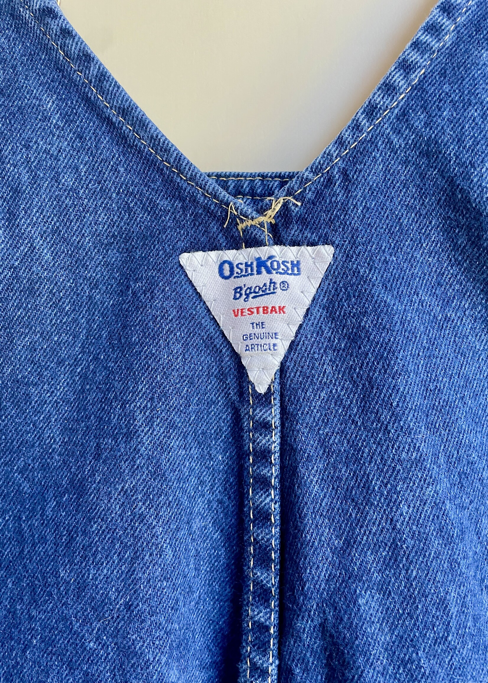 OshKosh Dark Denim Checked Dungarees 4-5y