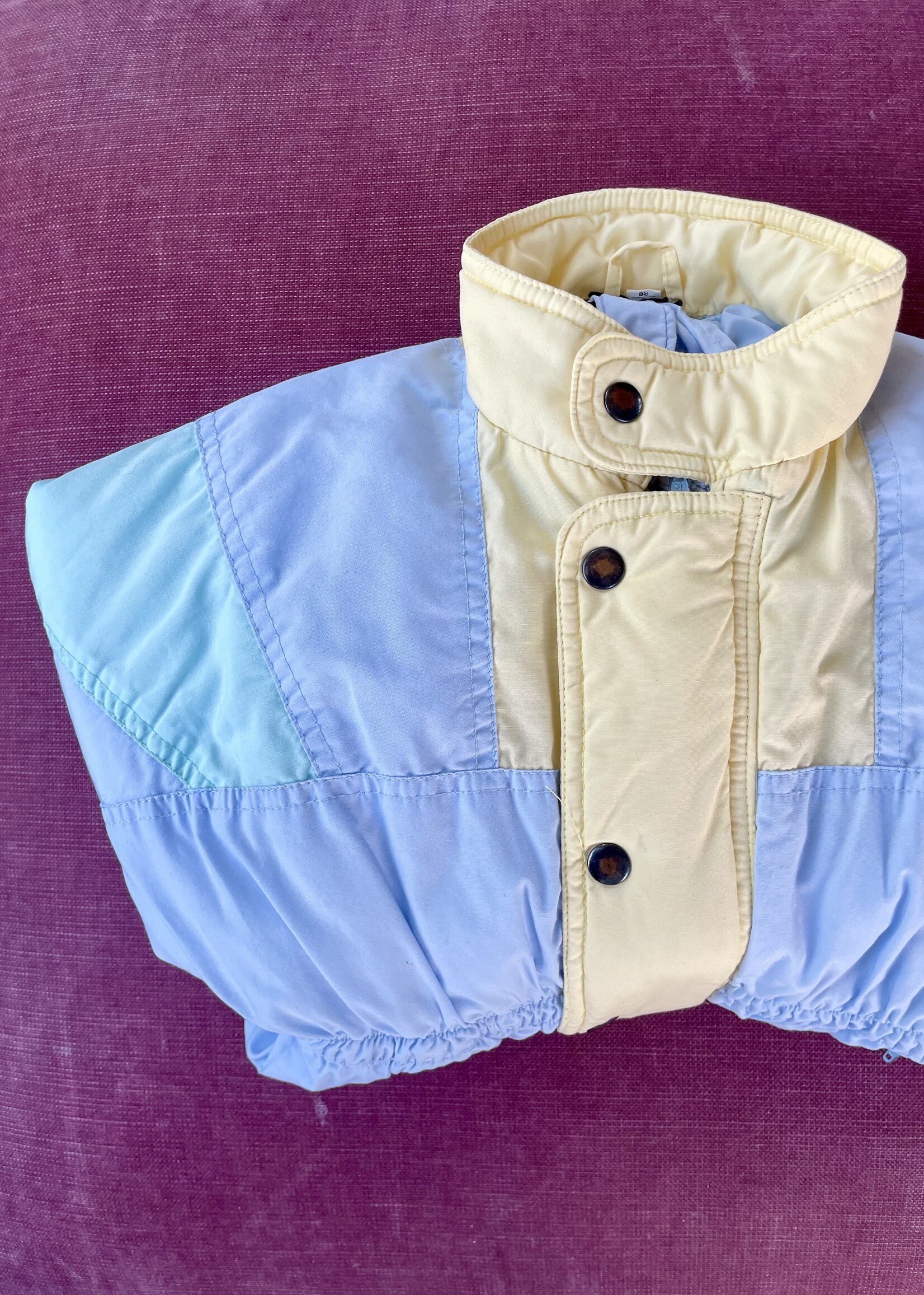 Vintage Baby Blue Colourblock  Winter Suit 2-3y