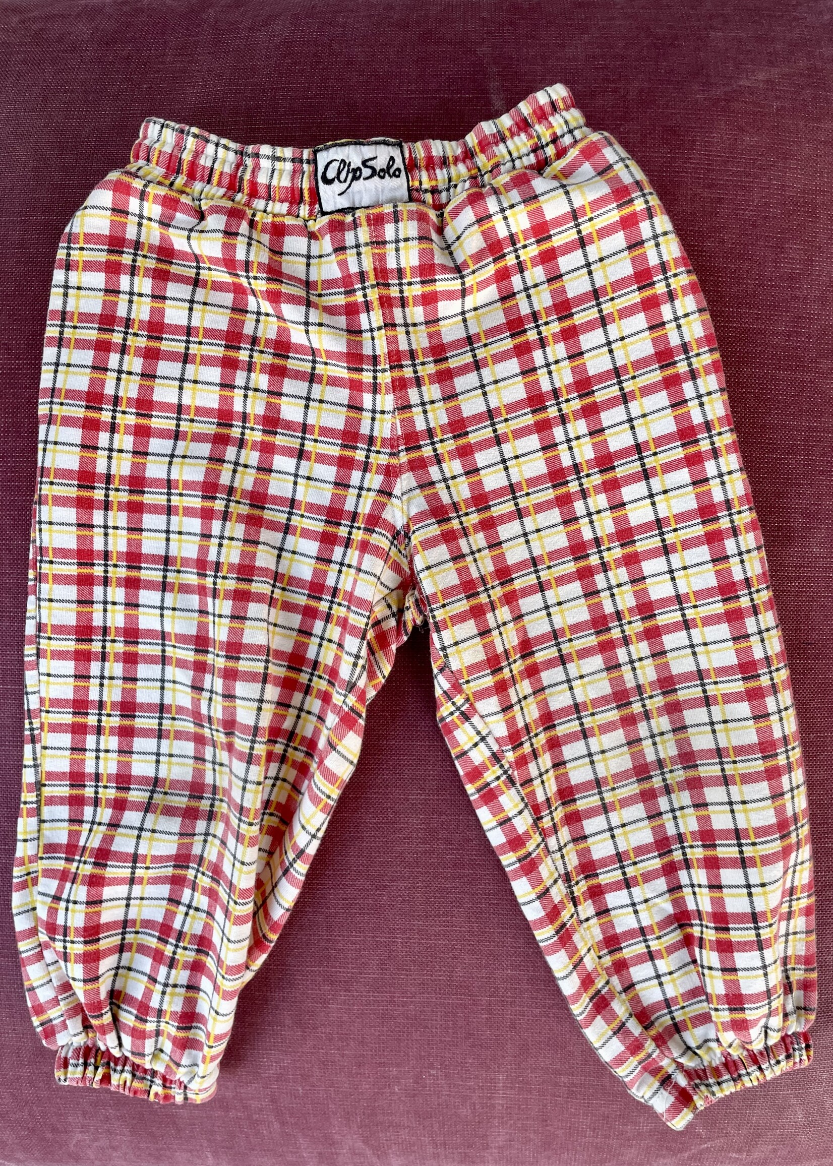 Vintage Checked Jogging Pants 2-3y