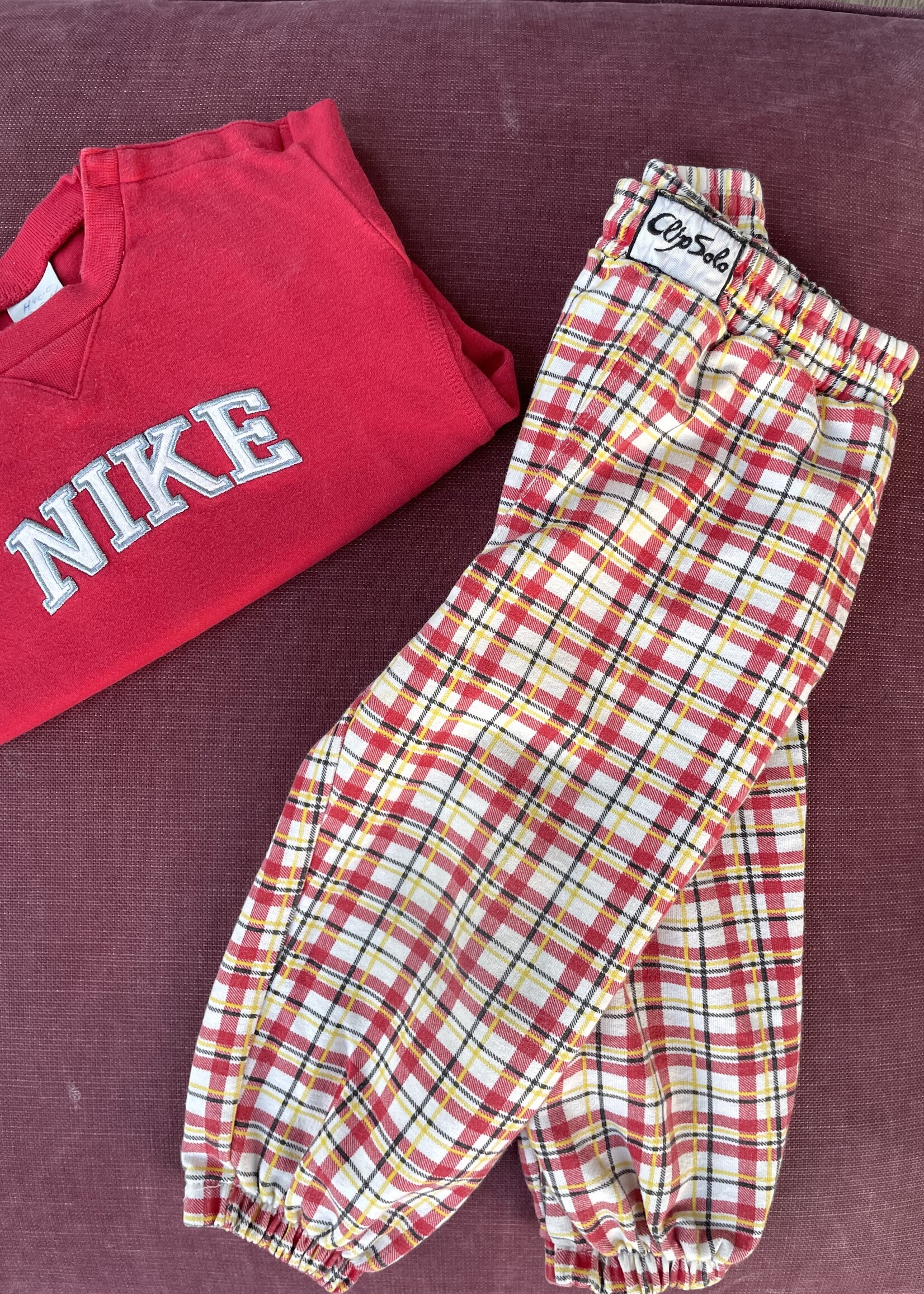 Vintage Checked Jogging Pants 2-3y