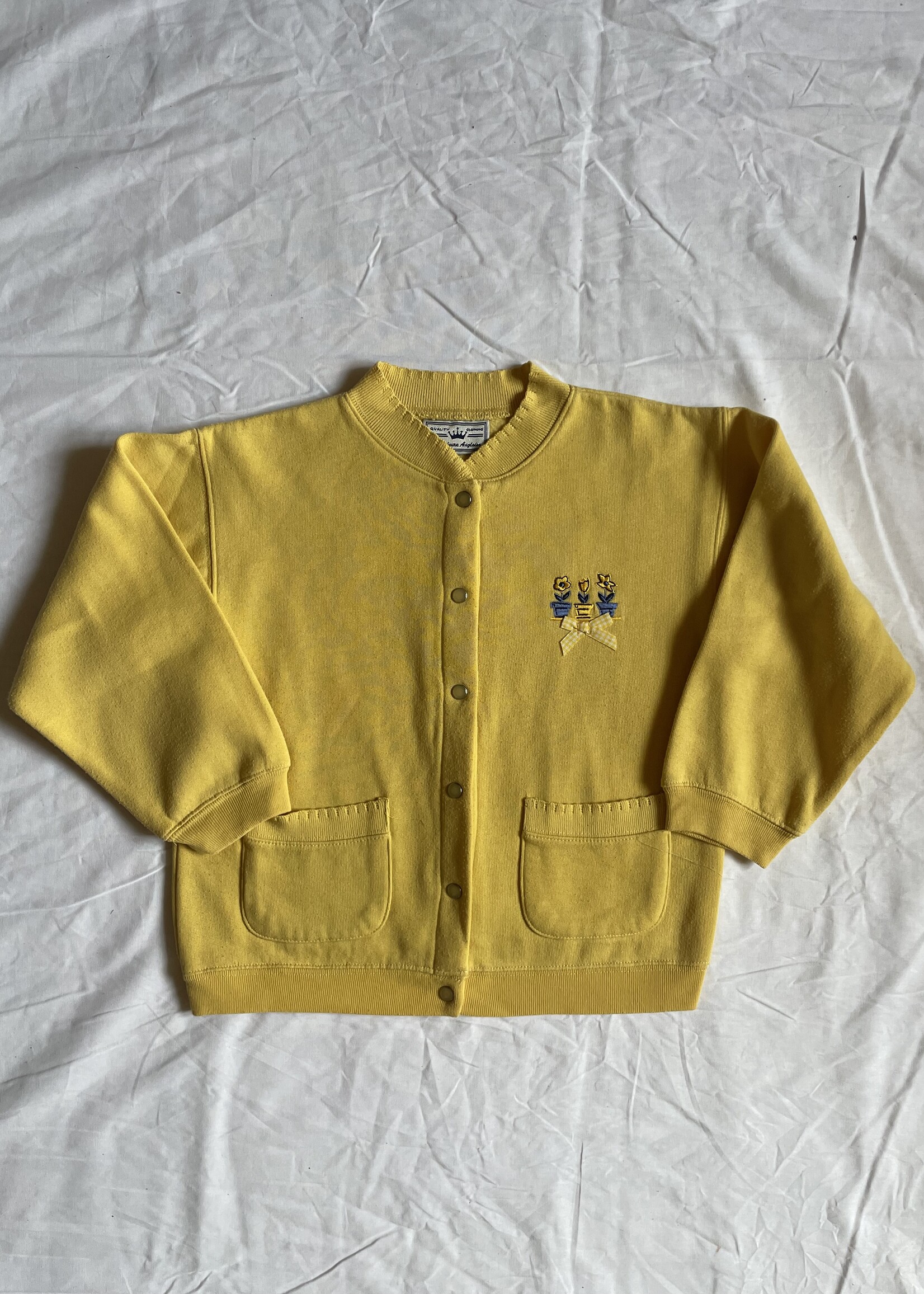 Vintage Yellow Jogging Cardigan 6-8y