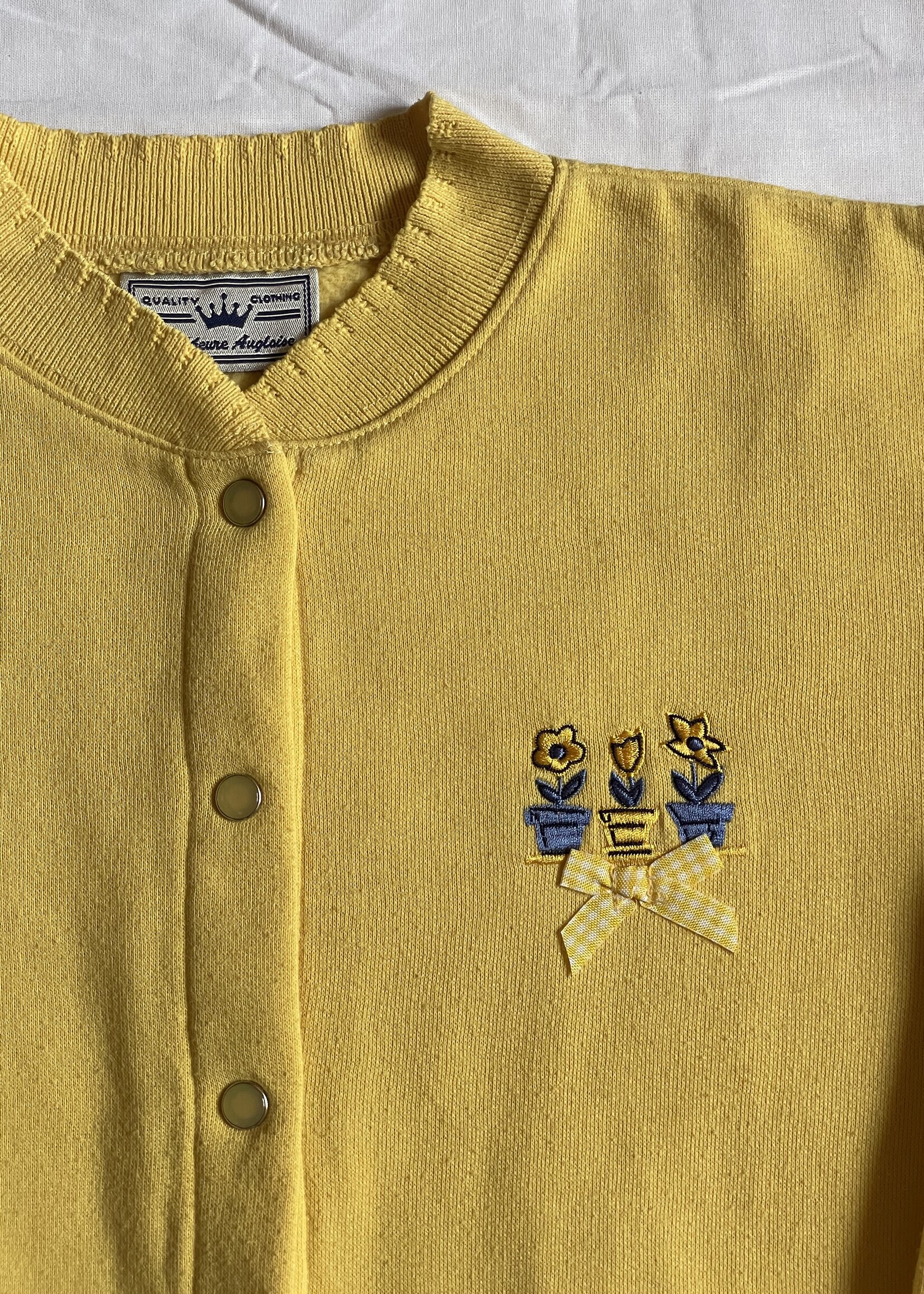 Vintage Yellow Jogging Cardigan 6-8y