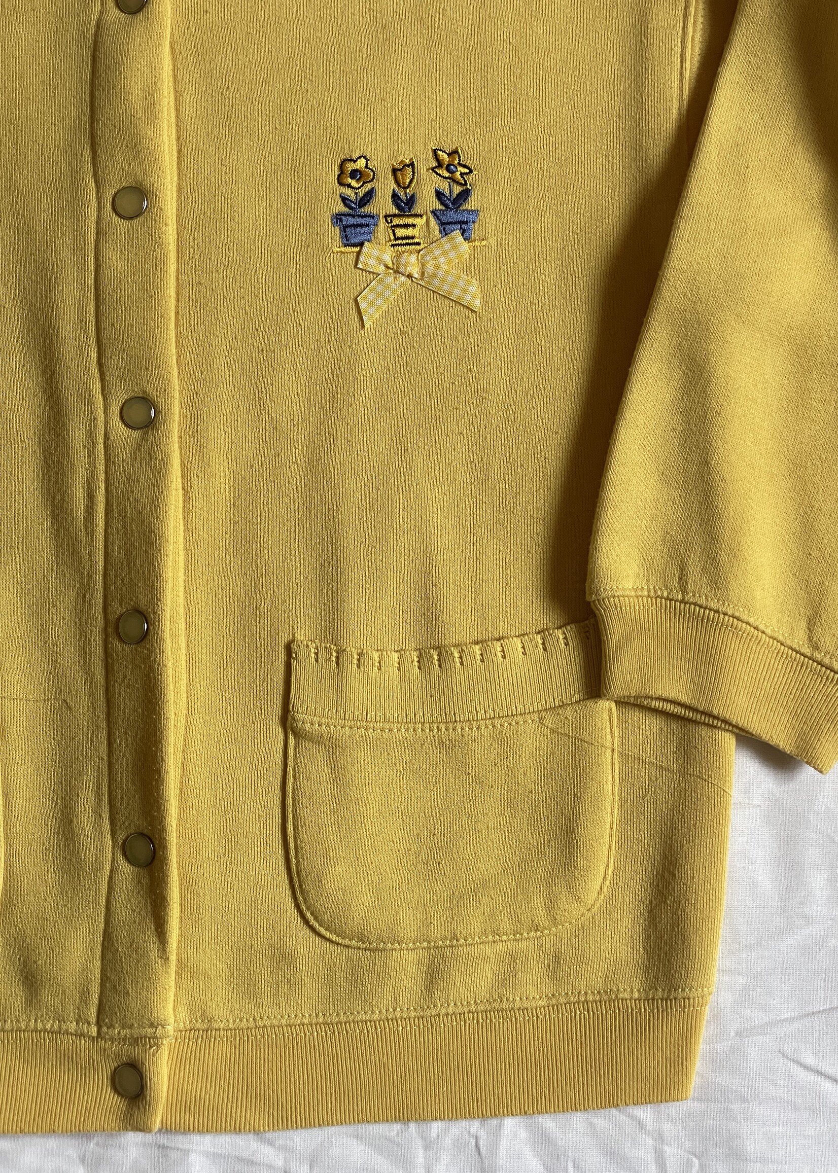 Vintage Yellow Jogging Cardigan 6-8y