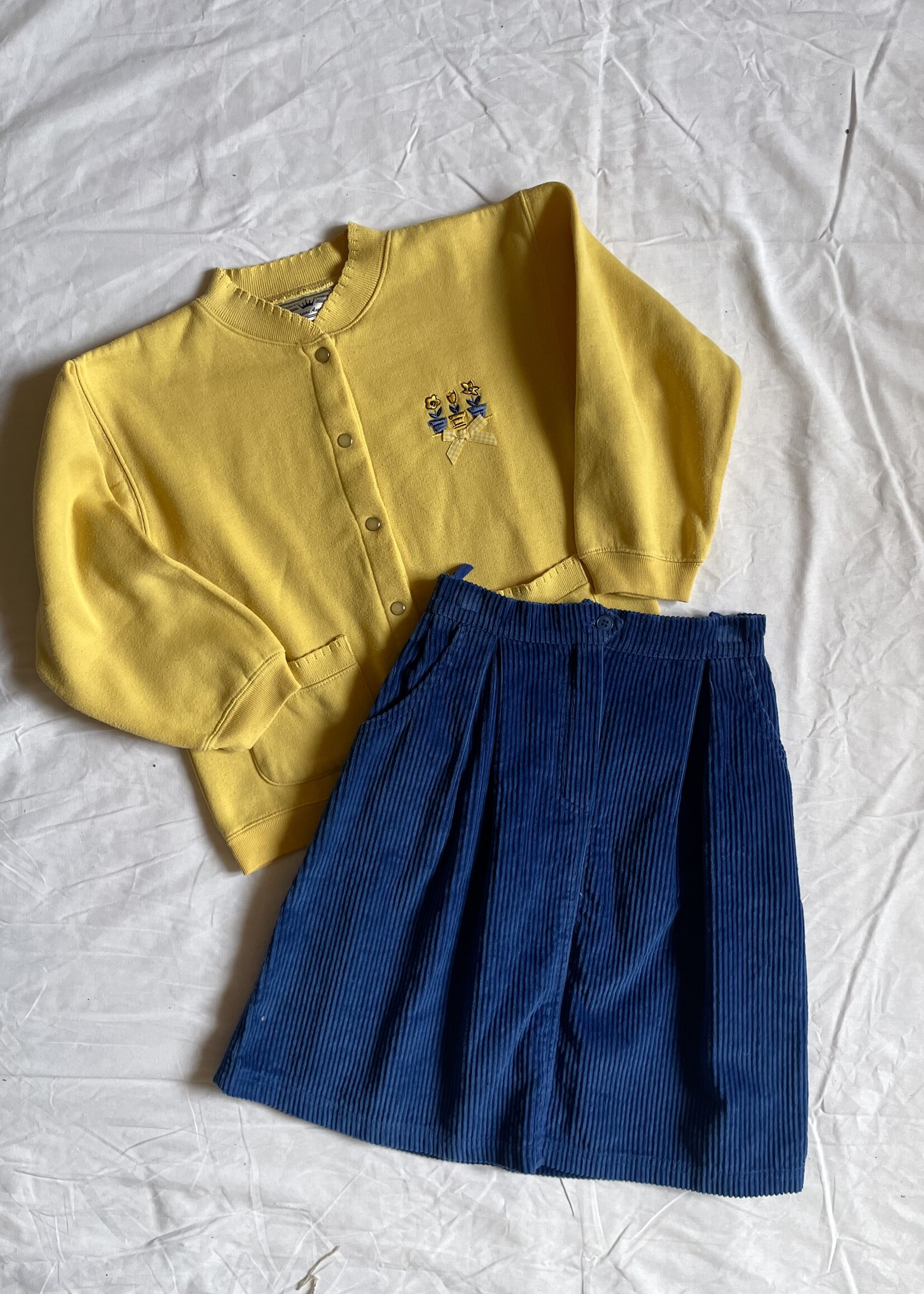 Vintage Yellow Jogging Cardigan 6-8y