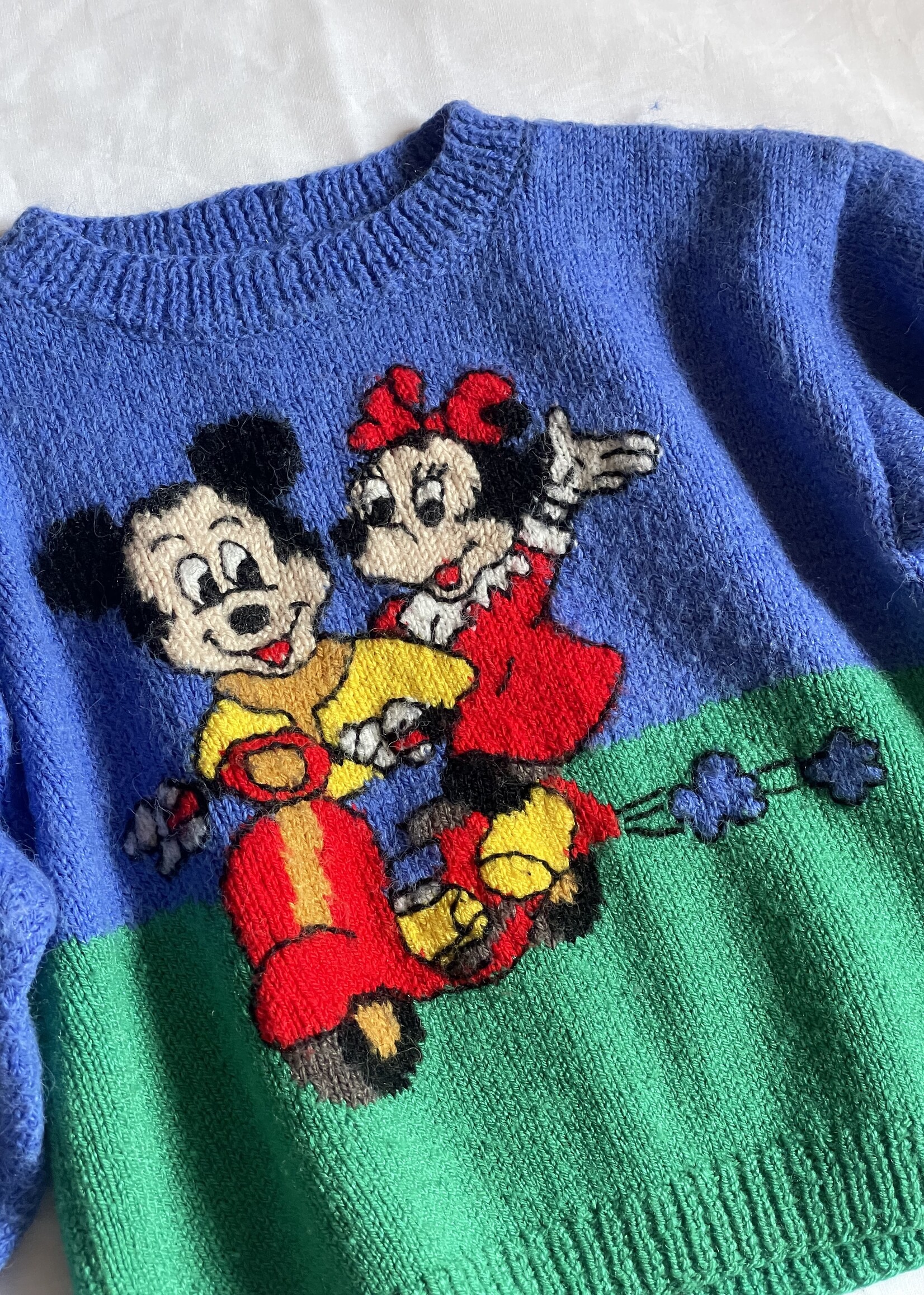 Handmade Mickey and Minnie Sweater 4y