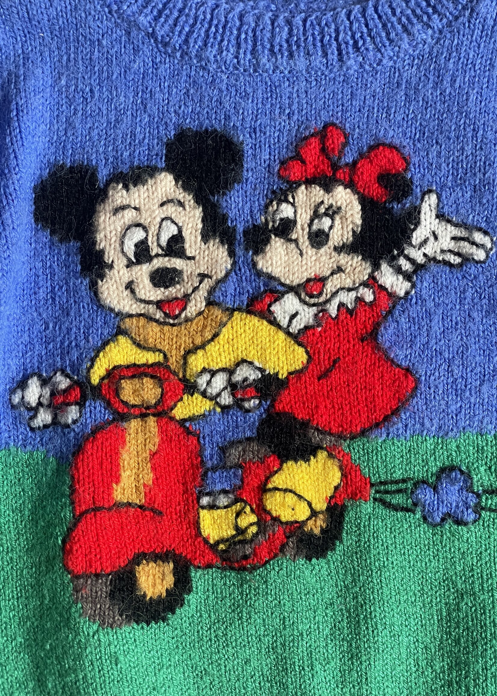 Handmade Mickey and Minnie Sweater 4y