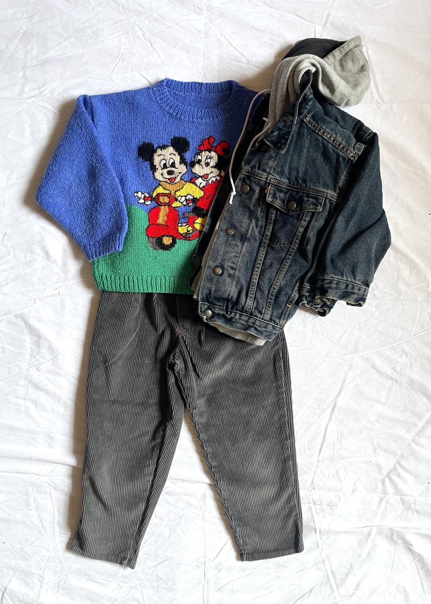 Handmade Mickey and Minnie Sweater 4y