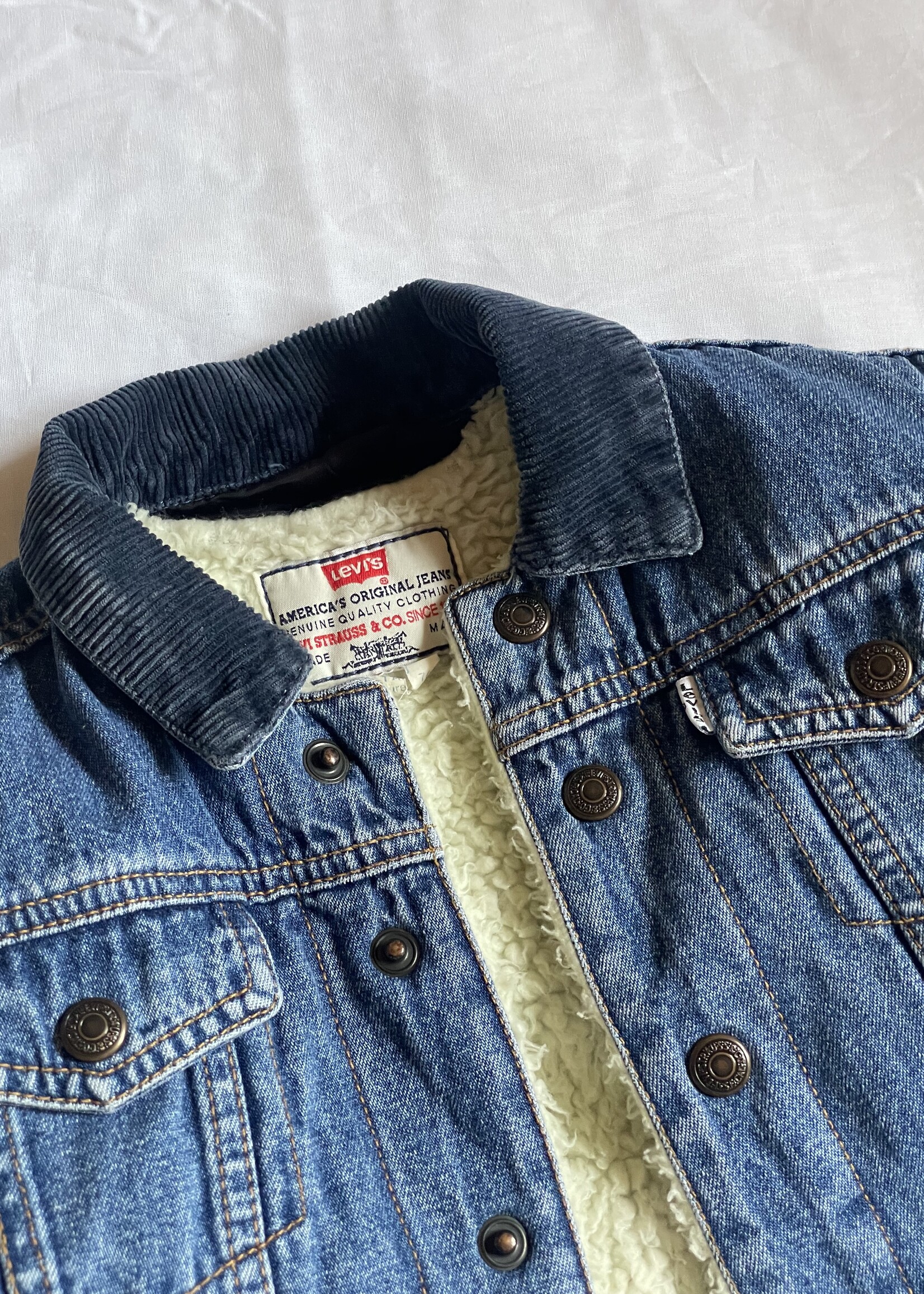 Levi's White Tab Sherpa Denim Jacket 12m