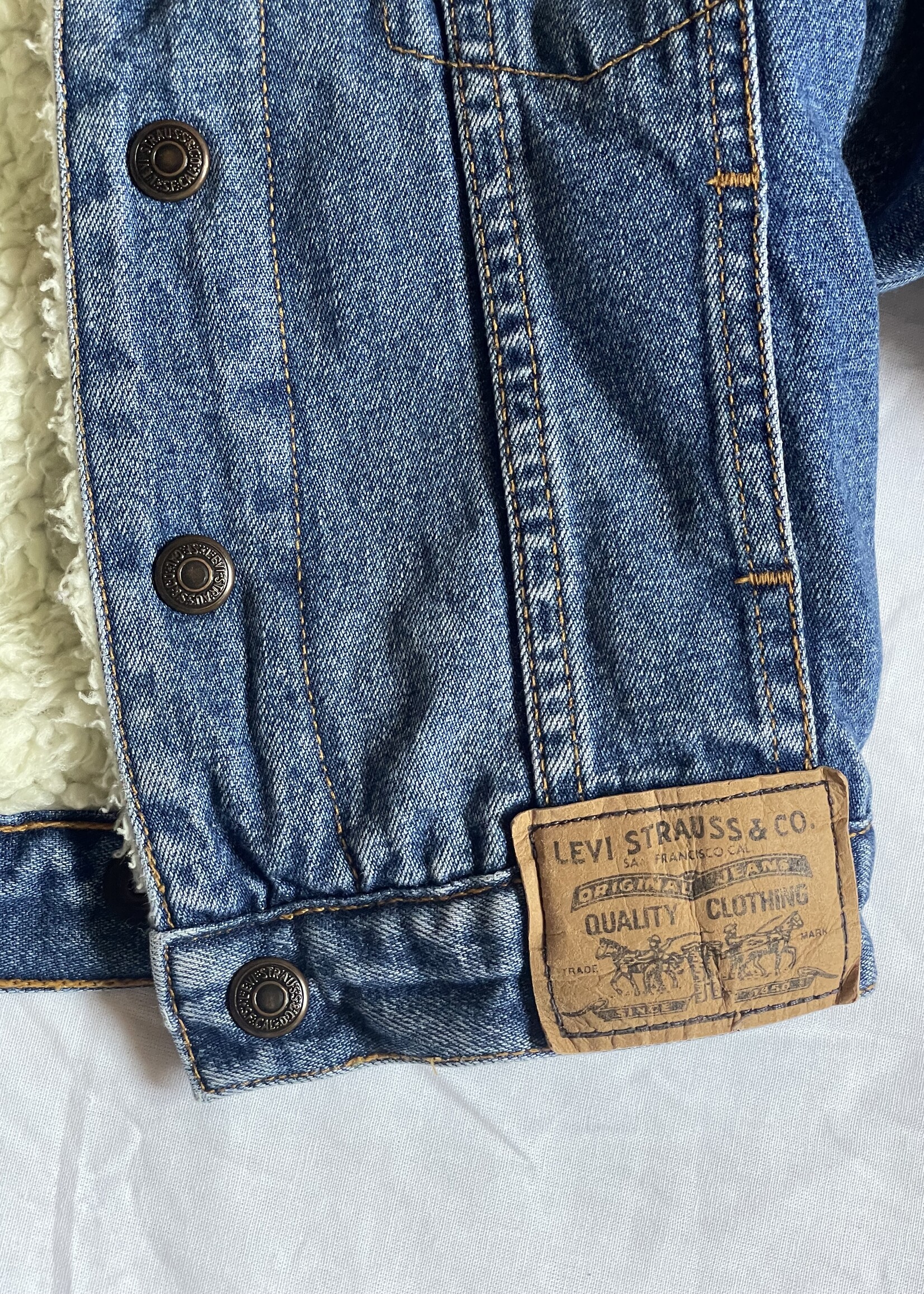 Levi's White Tab Sherpa Denim Jacket 12m