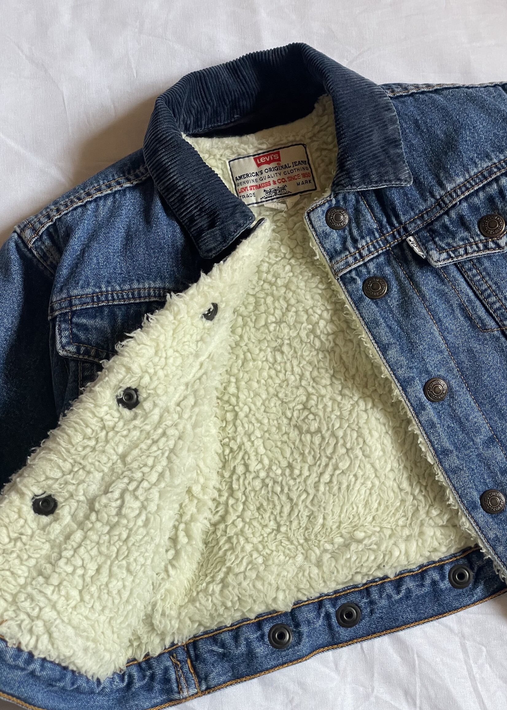 Levi's White Tab Sherpa Denim Jacket 12m