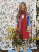 Vintage Red Velvet Times Dress 9y