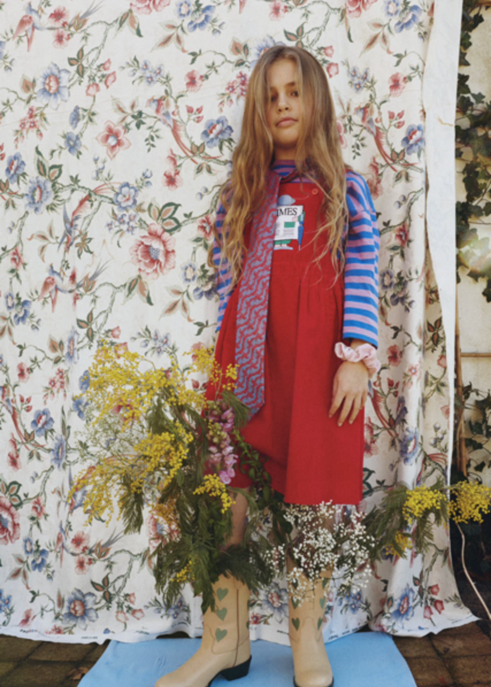 Vintage Red Velvet Times Dress 9y