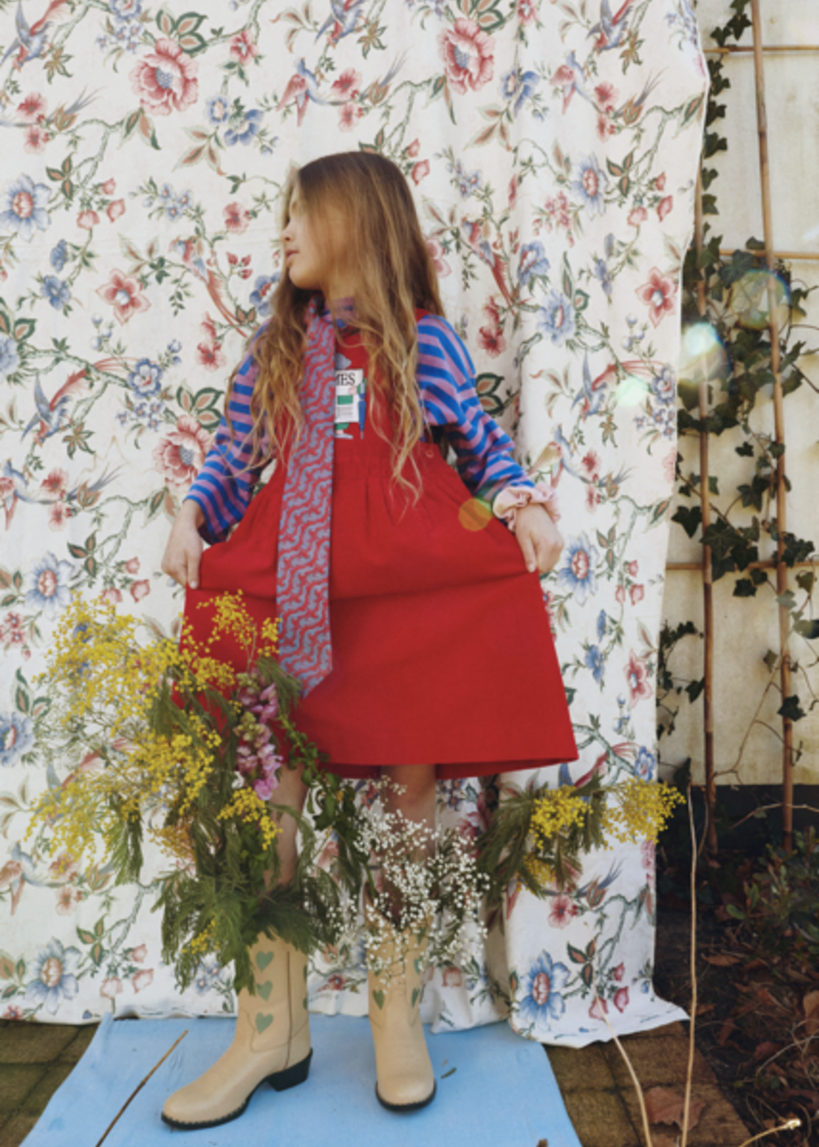 Vintage Red Velvet Times Dress 9y